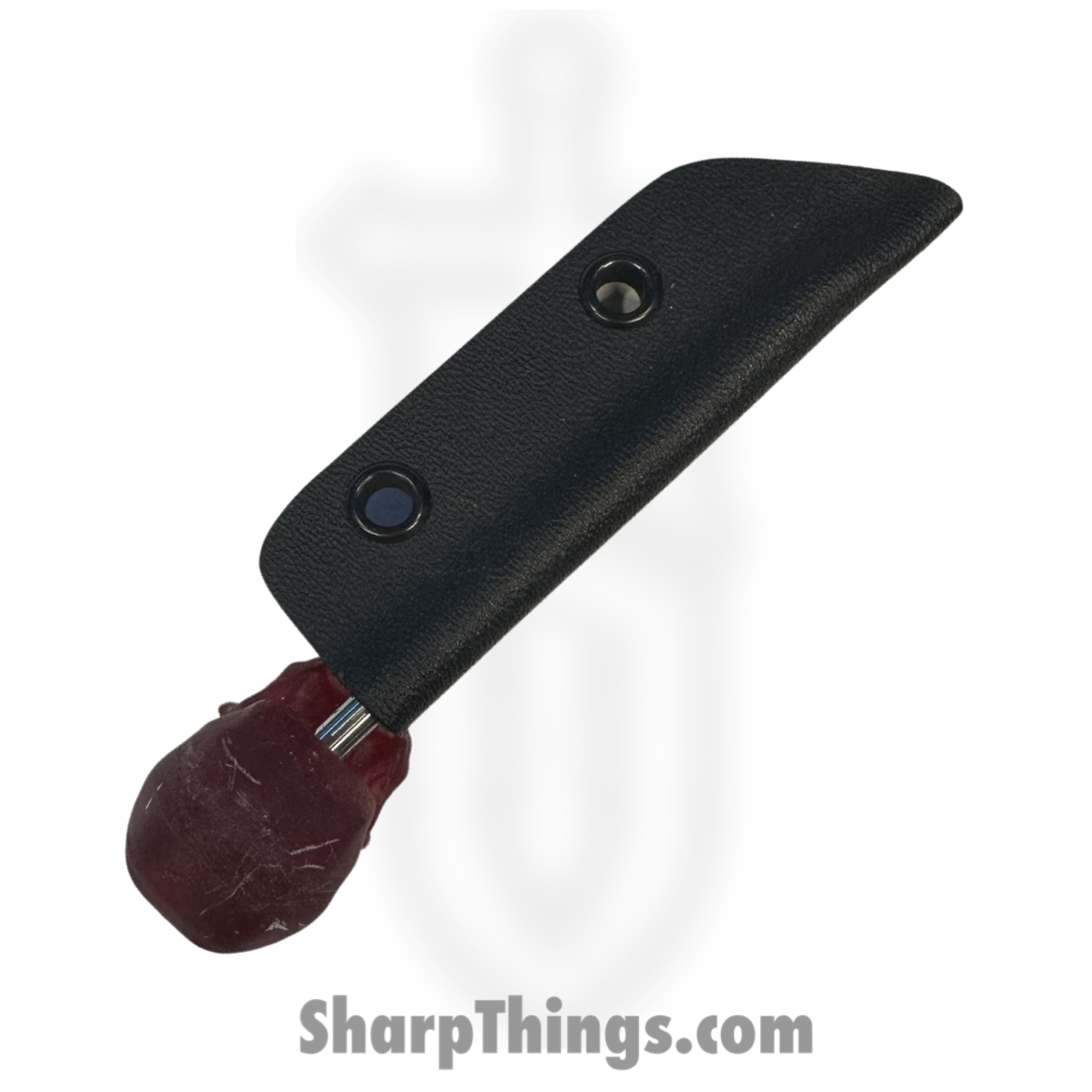 Full Heart Forge - FHF-SKULL-HY - Skull Spike Hypo - Fixed Blade Knife - 316 Stainless Satin Spike - Resin - Red - Image 5