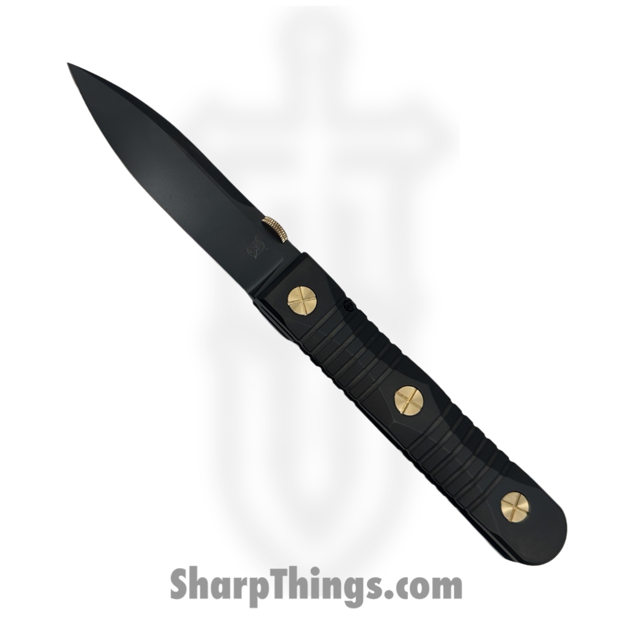 Elishewitz Studio - EK-IF-DK-BK - EK Integral Folder Les George Collab - Folding Knife - M390 Coated Dirk - Titanium - Black Gold