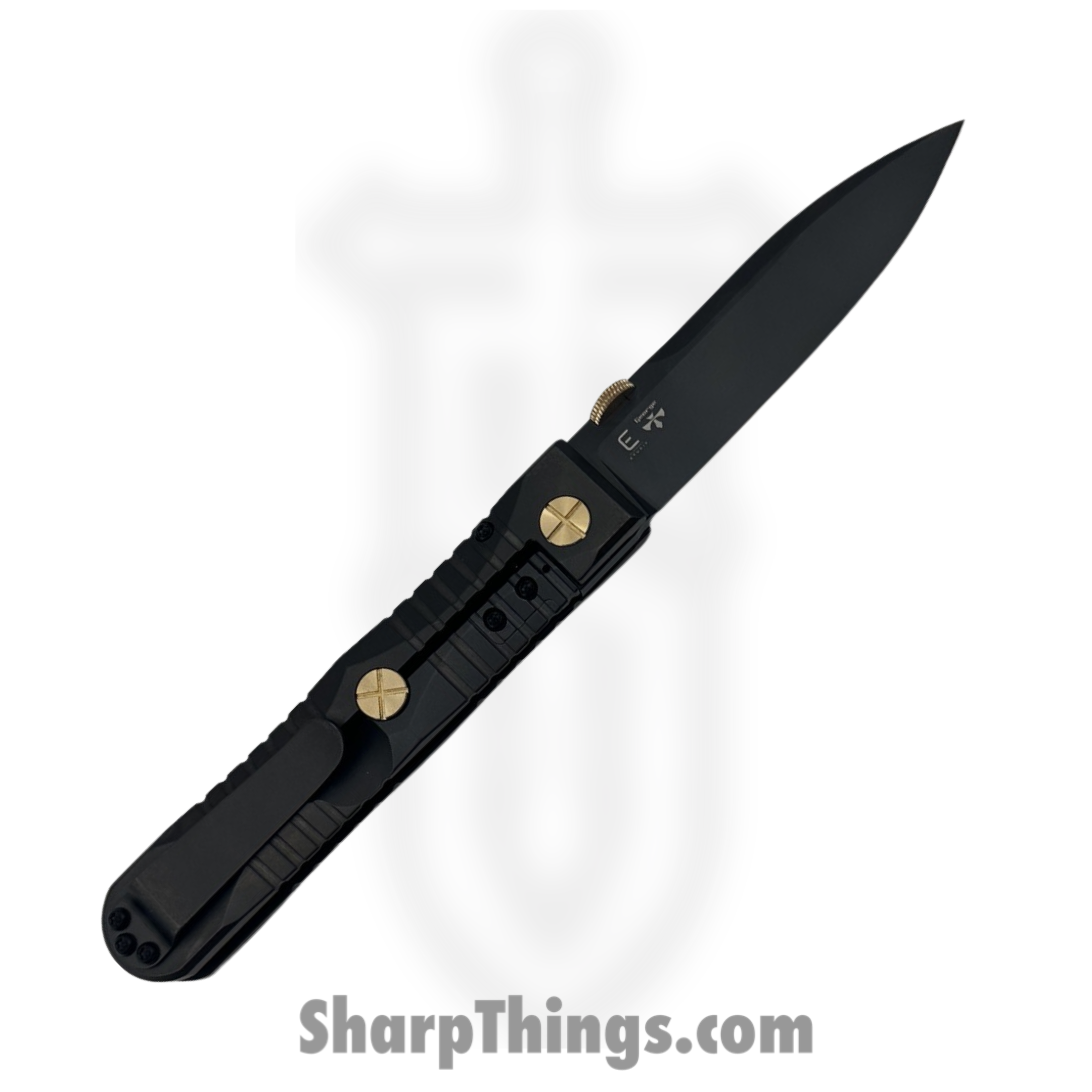 Elishewitz Studio - EK-IF-DK-BK - EK Integral Folder Les George Collab - Folding Knife - M390 Coated Dirk - Titanium - Black Gold - Image 2