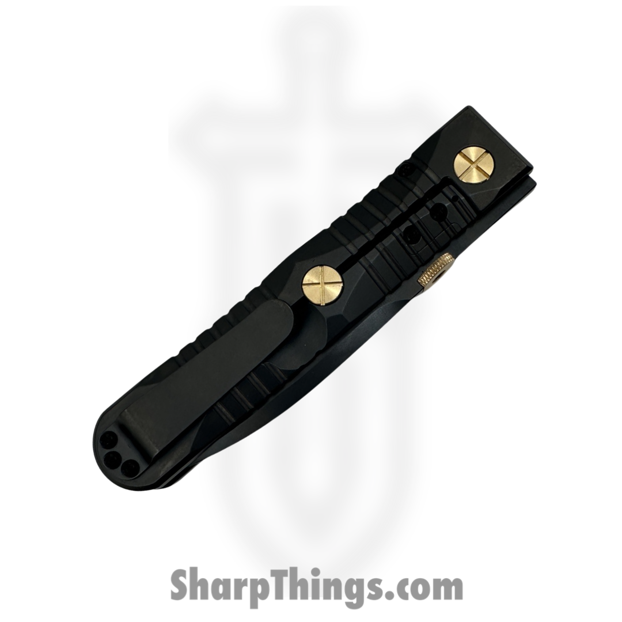 Elishewitz Studio - EK-IF-DK-BK - EK Integral Folder Les George Collab - Folding Knife - M390 Coated Dirk - Titanium - Black Gold - Image 4