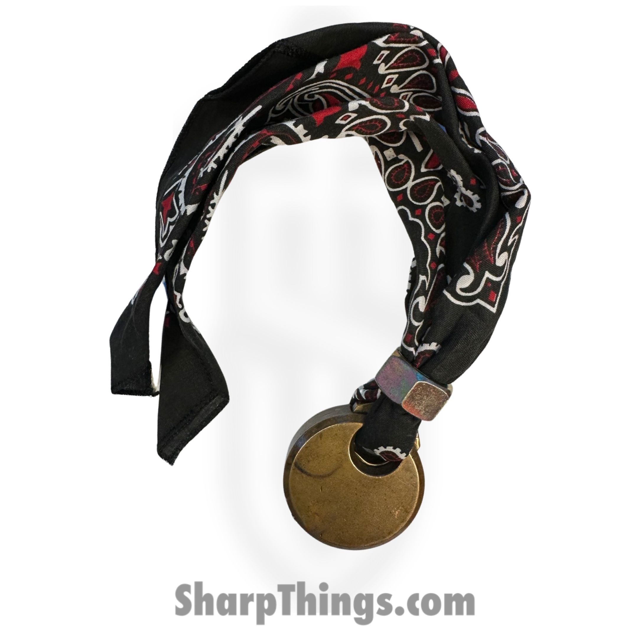 Full Heart Forge - FHF-BK-CHAMP - Bandana Keep - Champion Lock - Bandana - Black, Red, White - Image 2