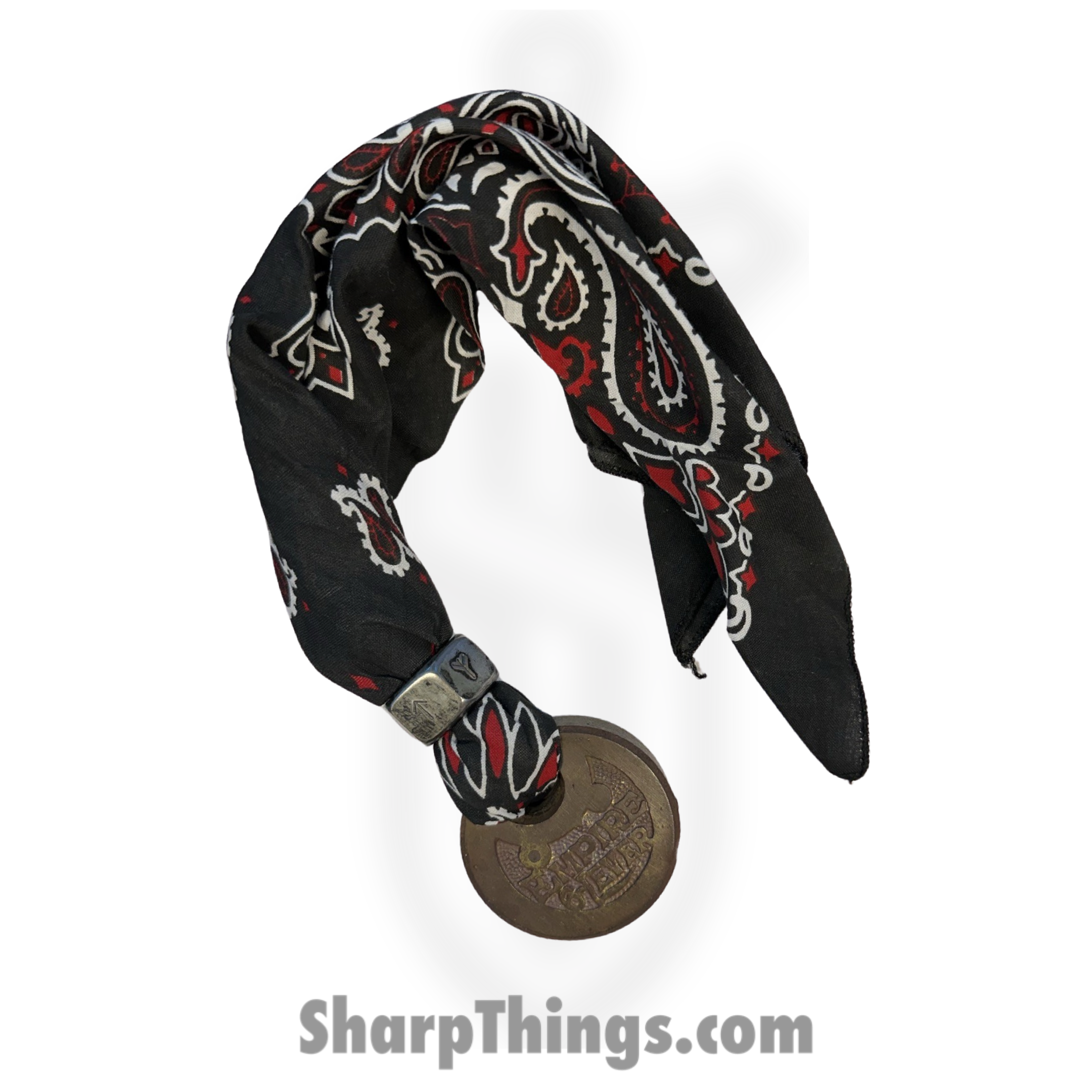 Full Heart Forge - FHF-BK-EMP - Bandana Keep - Empire Lock - Bandana - Black, Red, White