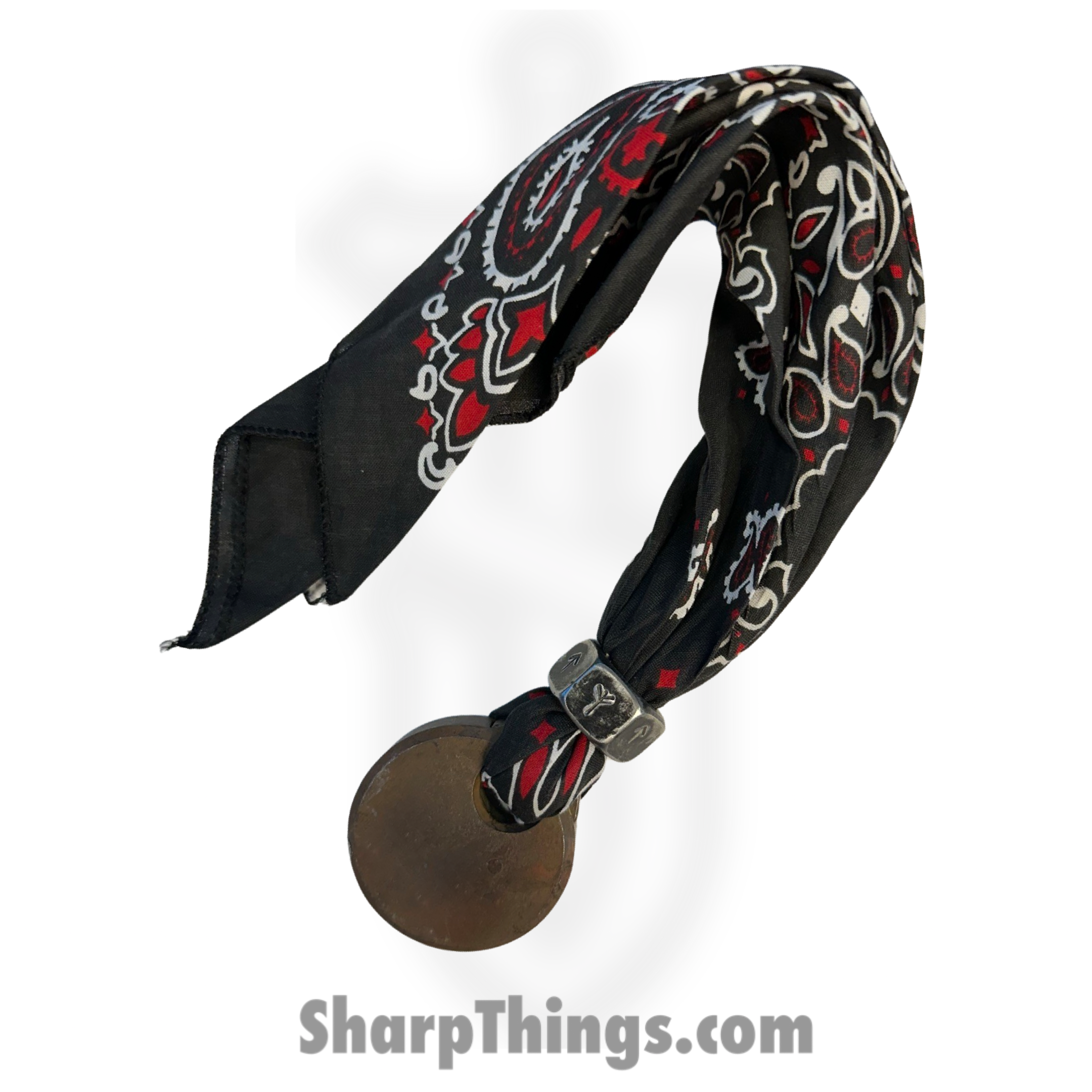 Full Heart Forge - FHF-BK-EMP - Bandana Keep - Empire Lock - Bandana - Black, Red, White - Image 2