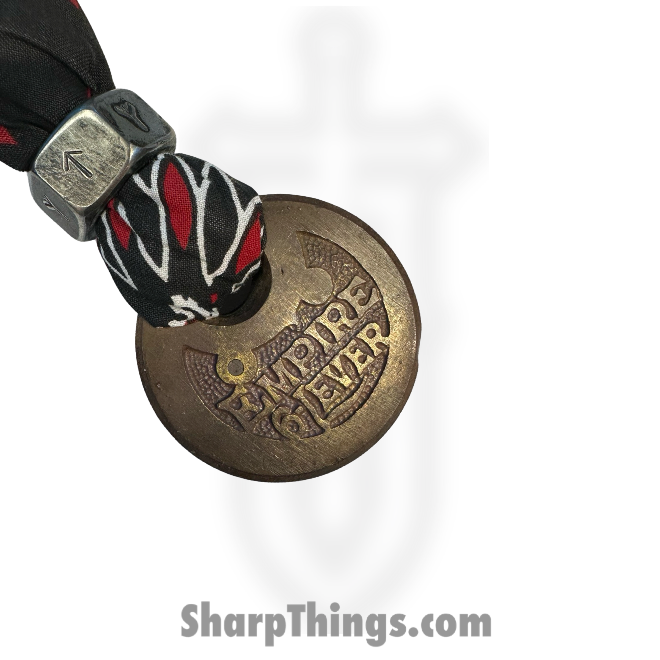 Full Heart Forge - FHF-BK-EMP - Bandana Keep - Empire Lock - Bandana - Black, Red, White - Image 3