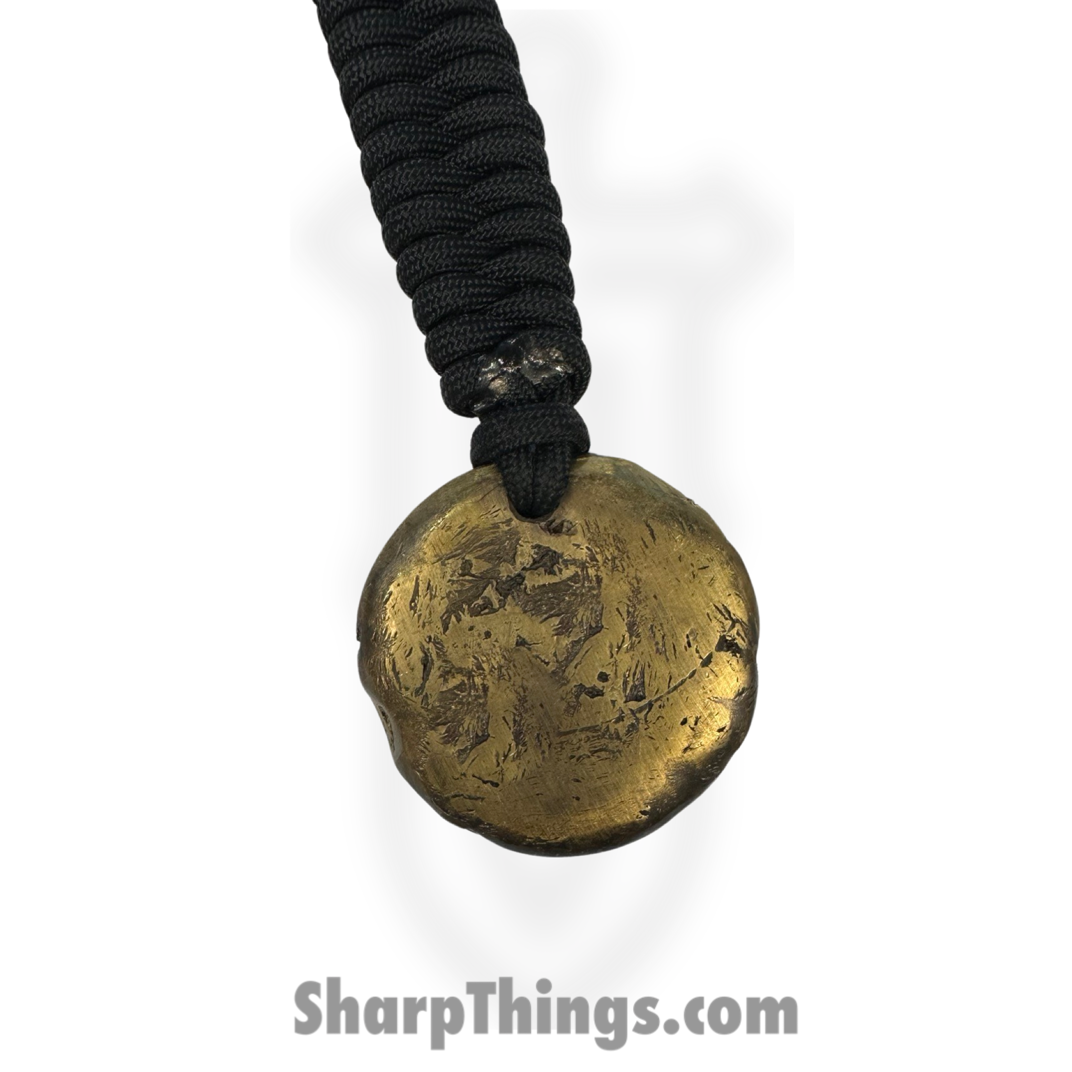 Full Heart Forge - FHF-WK-SB - Weighted Keychain "Snake Bite" - Paracord - Brass - Brass, Black - Image 4