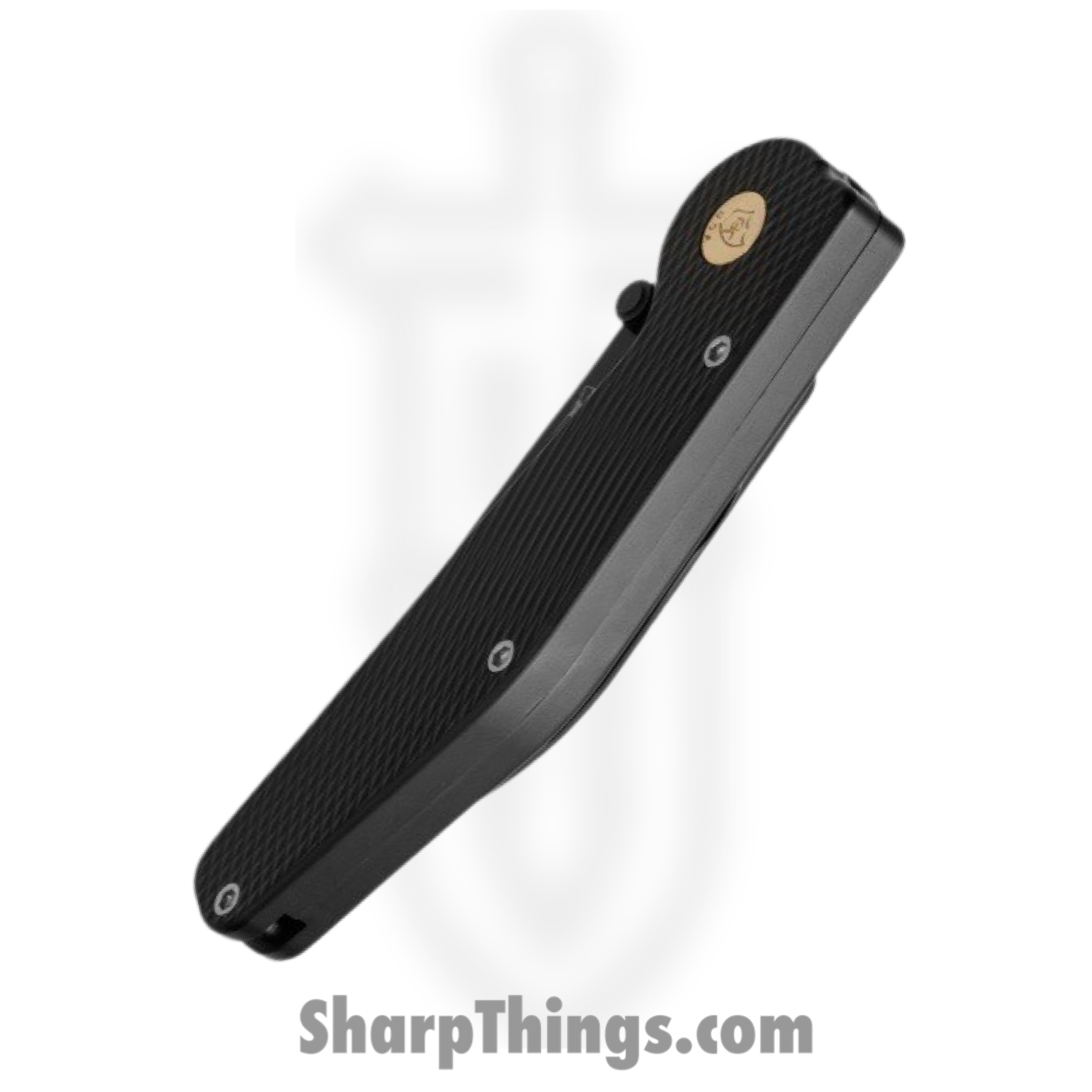 GT Knives - GT103 - Police - Automatic Knife - ATS 34 Black Drop Point - 6061-T6 Aluminum - Black - Image 2