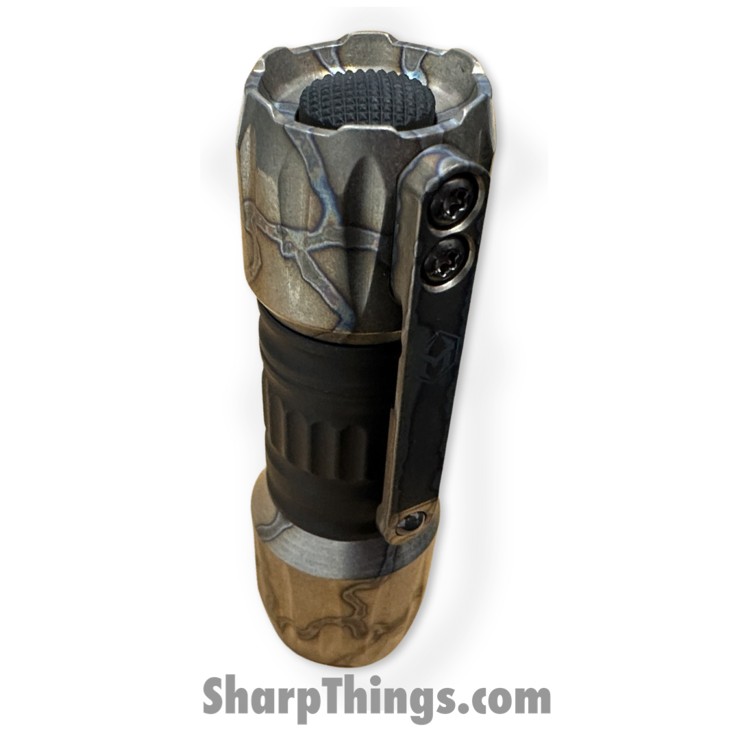 Heretic Knives - H090-BLK-FLT - Hyperion Flashlight - 1200Ln - Flamed Ti - Black