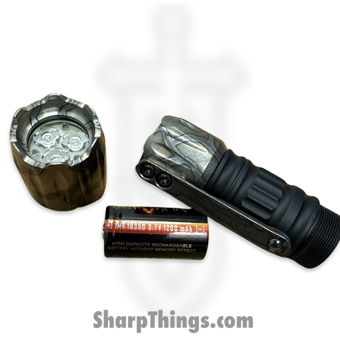 Heretic Knives - H090-BLK-FLT - Hyperion Flashlight - 1200Ln - Flamed Ti - Black - Image 3