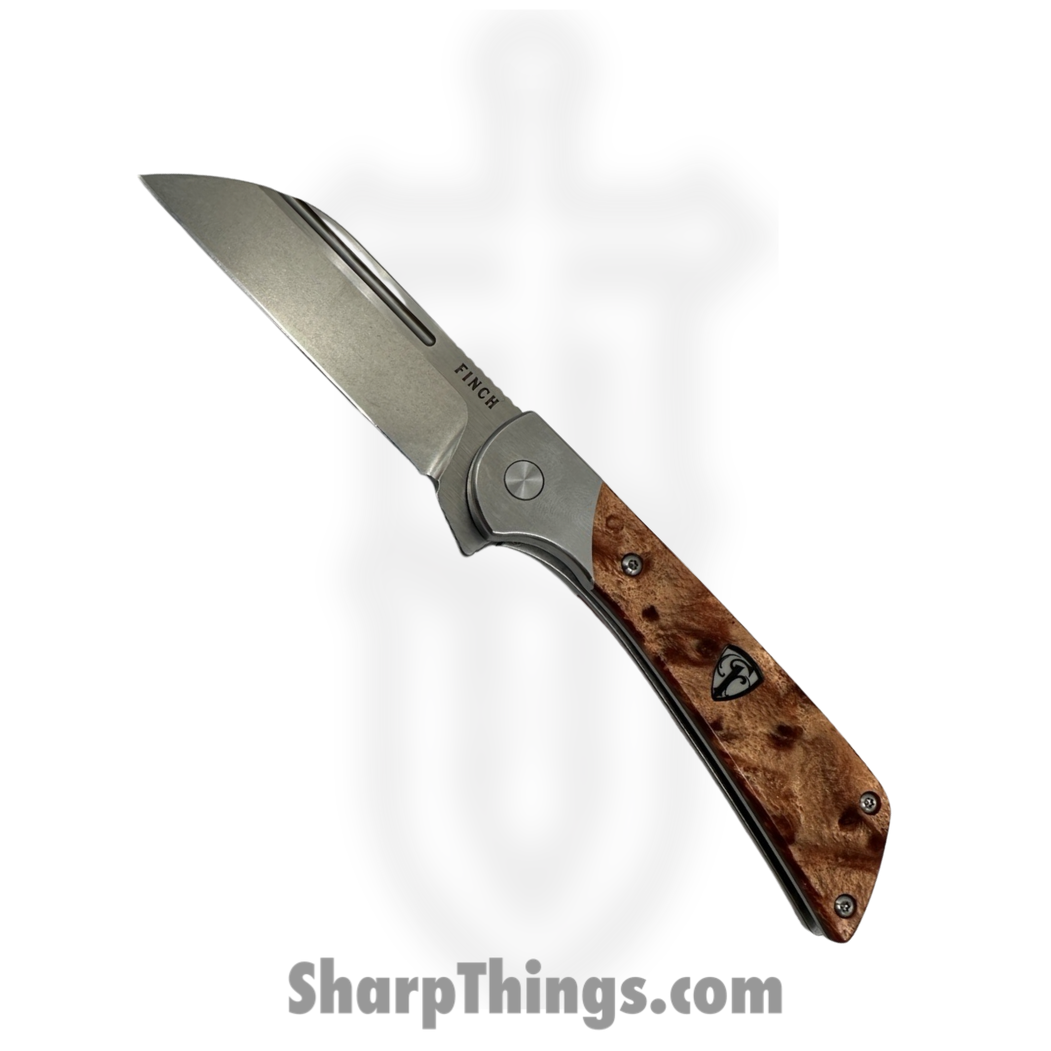 Finch Knife Co. - HE510 - Hellfire Inferno - Folding Knife - 154CM Satin Wharncliffe - Resin - Gold Glitter