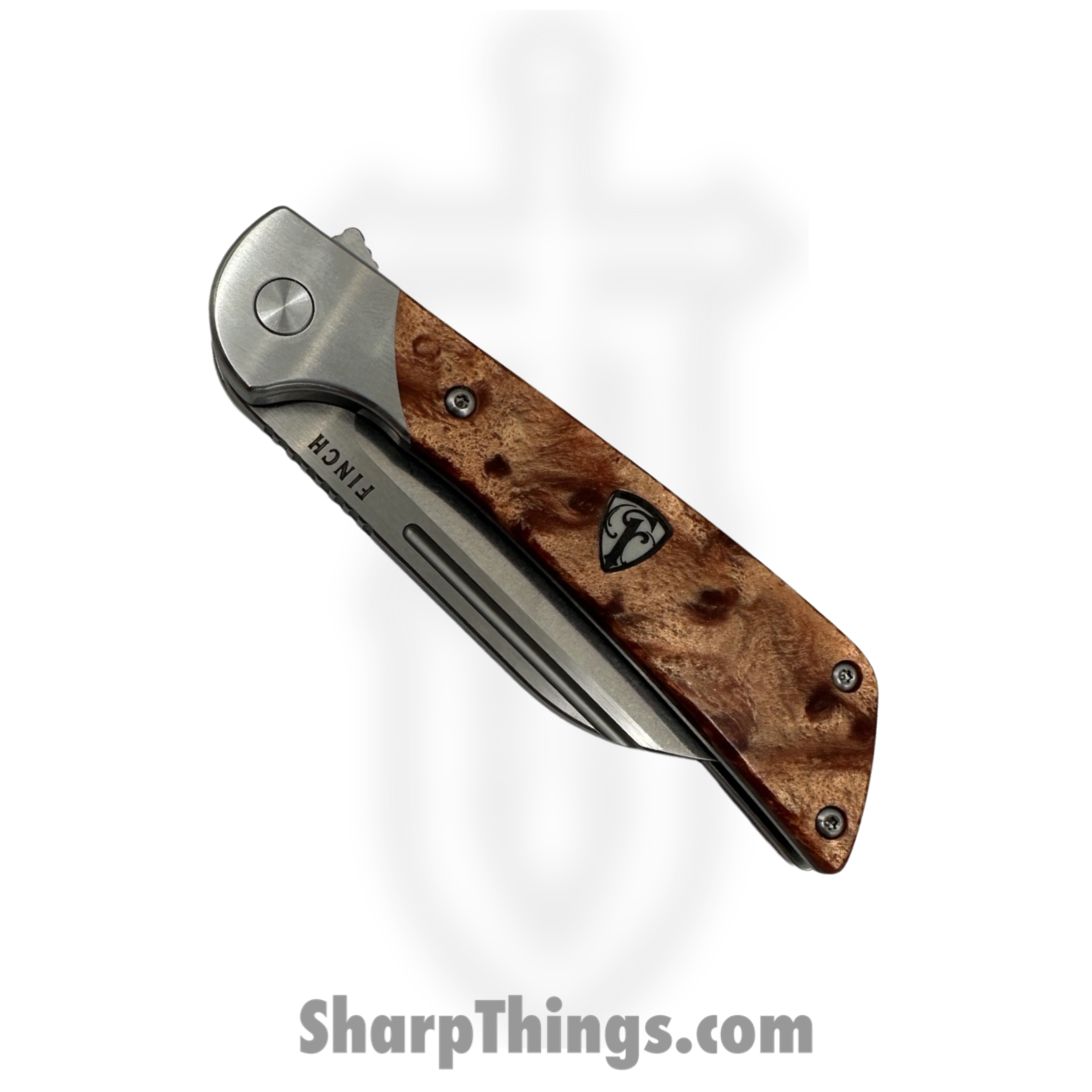 Finch Knife Co. - HE510 - Hellfire Inferno - Folding Knife - 154CM Satin Wharncliffe - Resin - Gold Glitter - Image 3