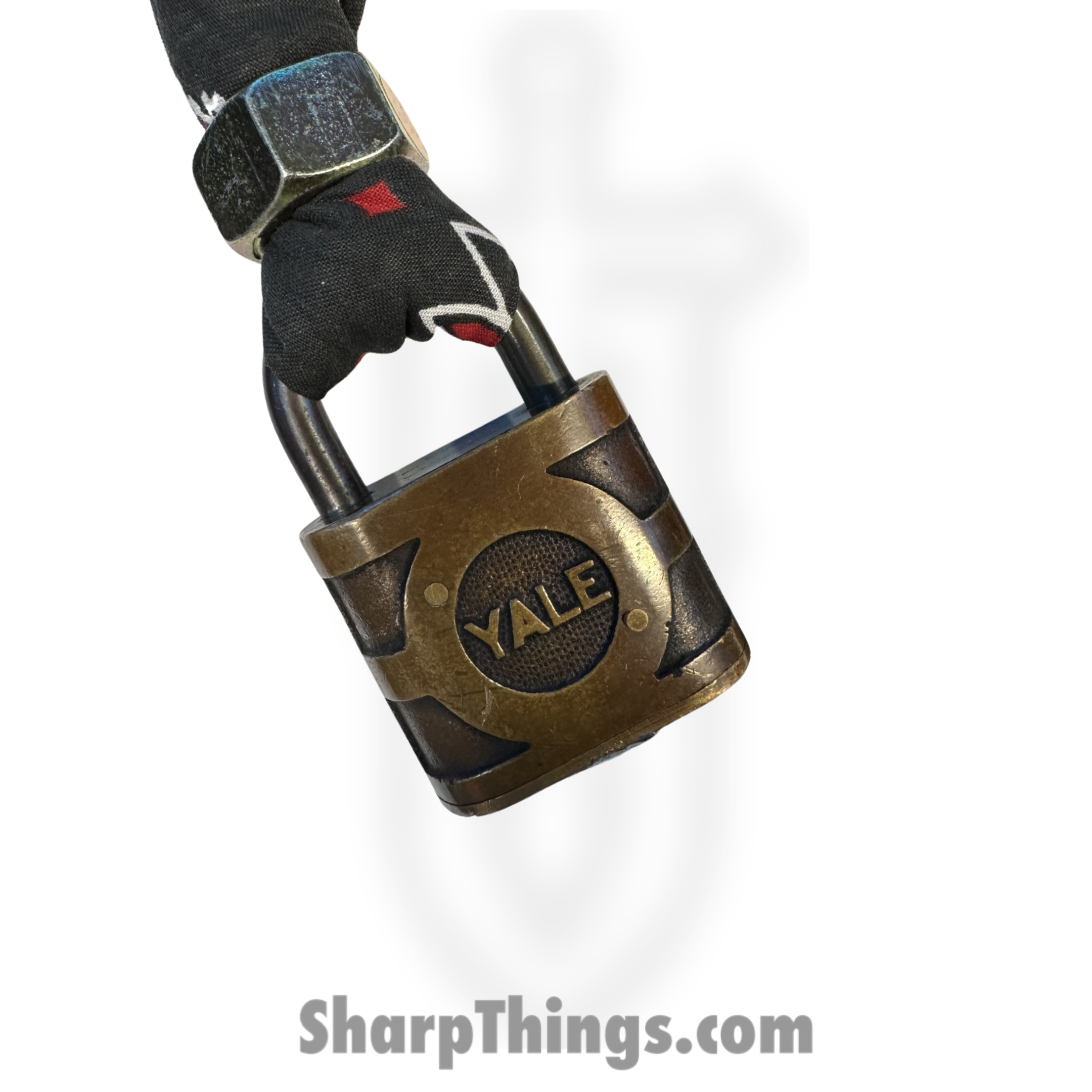Full Heart Forge - FHF-BK-YA-SM - Bandana Keep - Yale Lock Small - Bandana - Black, Red, White - Image 2