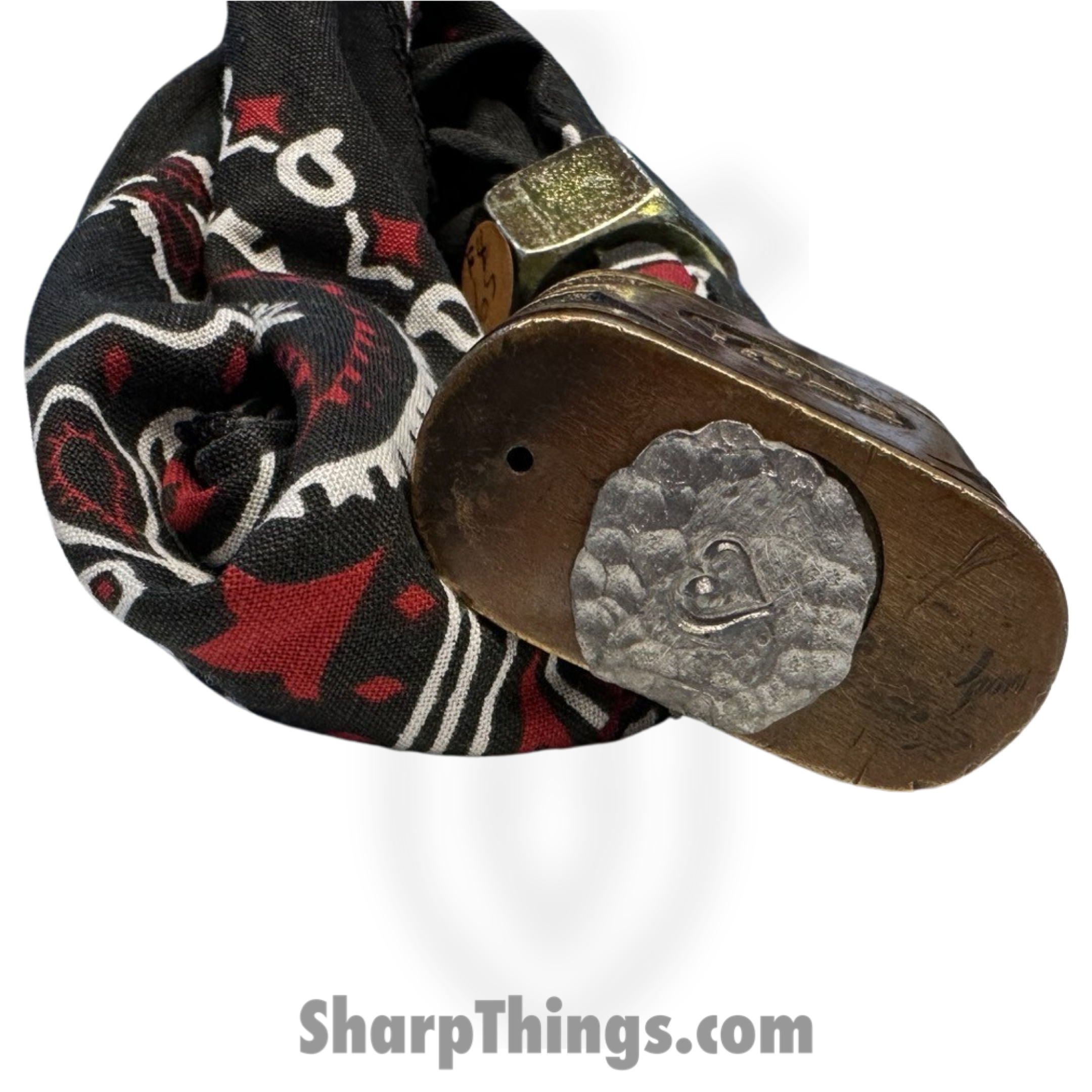 Full Heart Forge - FHF-BK-YA-SM - Bandana Keep - Yale Lock Small - Bandana - Black, Red, White - Image 3
