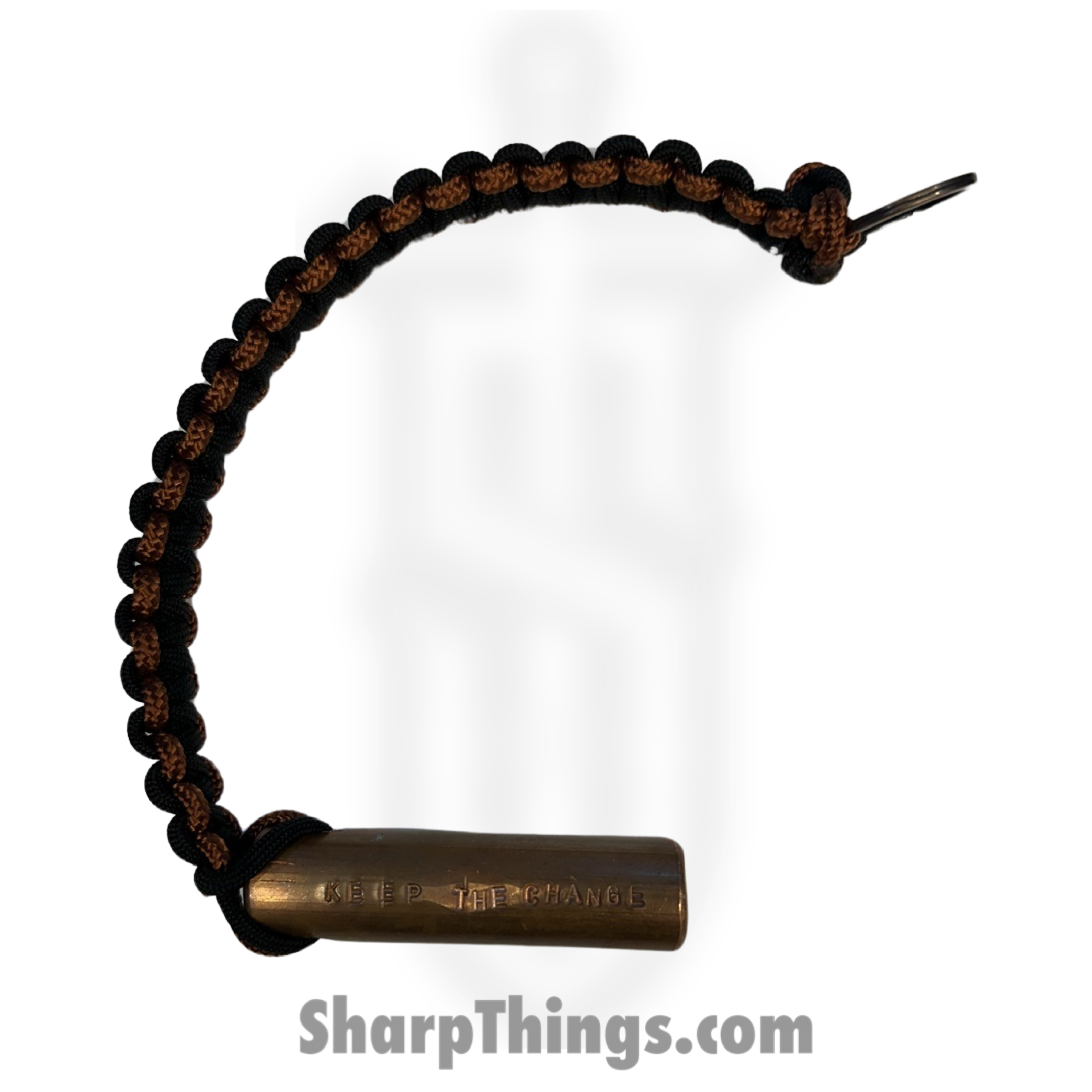 Full Heart Forge - FHF-WK-KTC - Weighted Keychain "Keep the Change" - Paracord - Copper - Copper, Black - Image 3