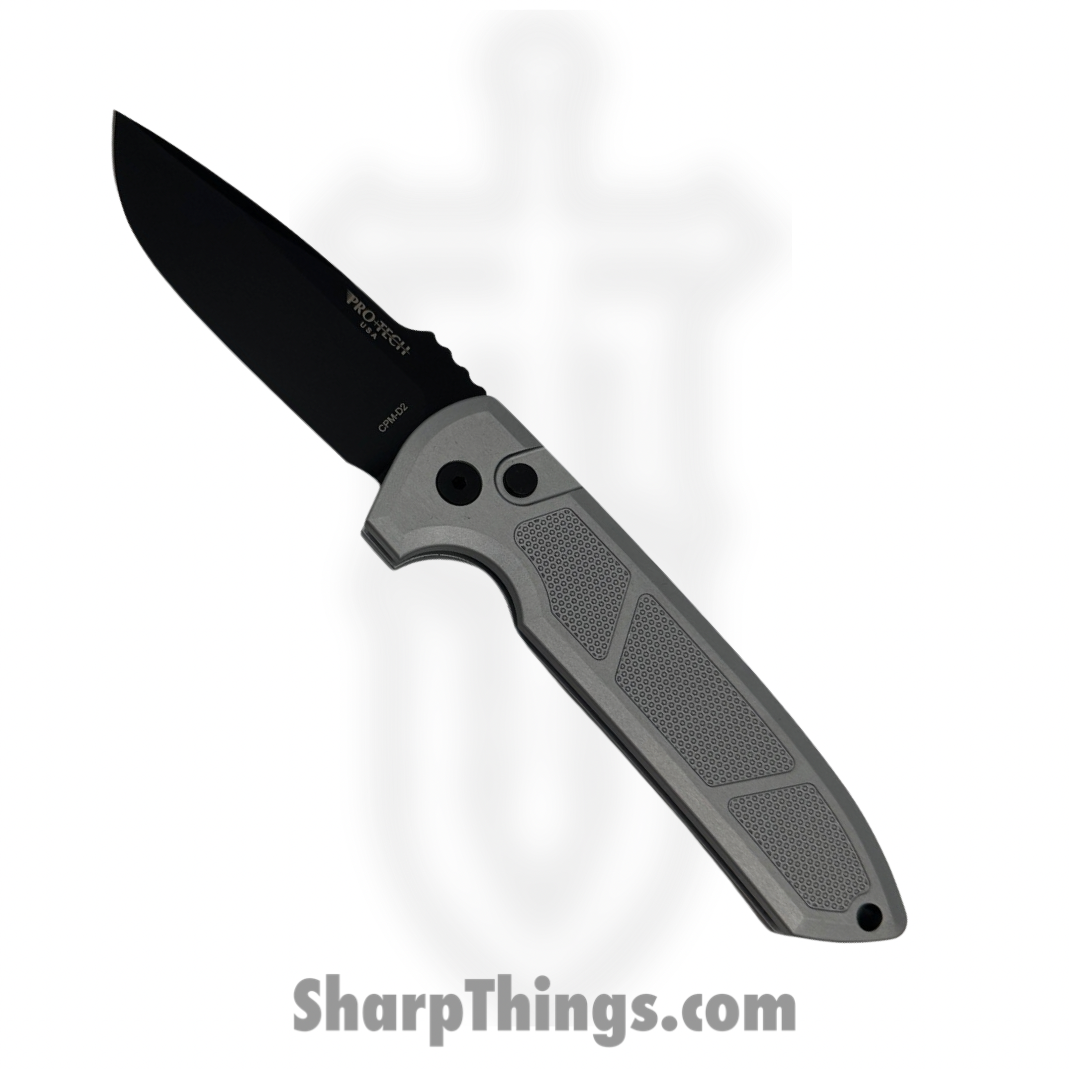 ProTech - LG307-Grey - Rockeye - Automatic Knife - CPM-D2 DLC - 6061-T6 Aluminum - Grey