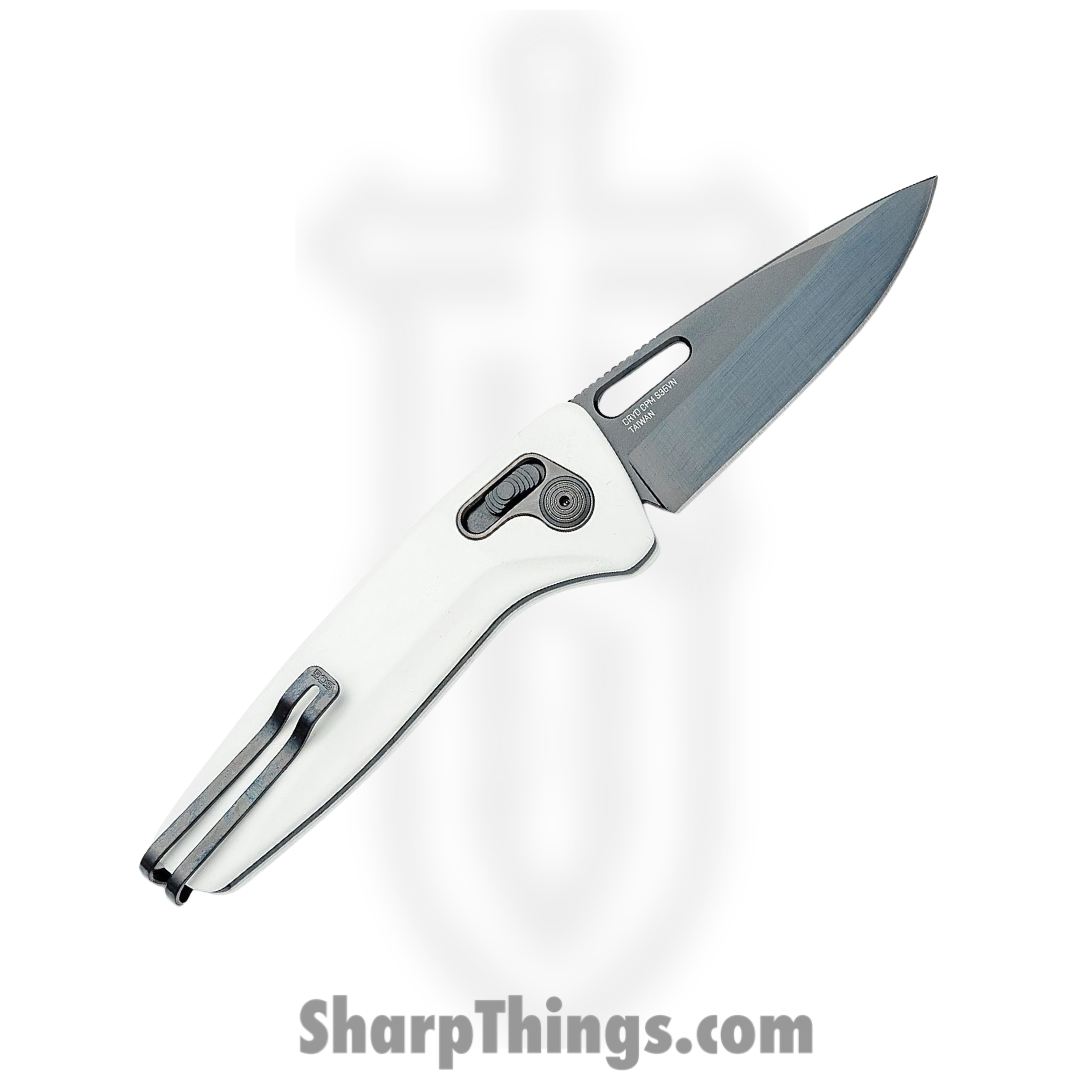 SOG - SOG12730557 - One-Zero - Folding Knife - CPM-S35VN Two-Tone Black TiNi Drop Point - Aluminum - White - Image 2