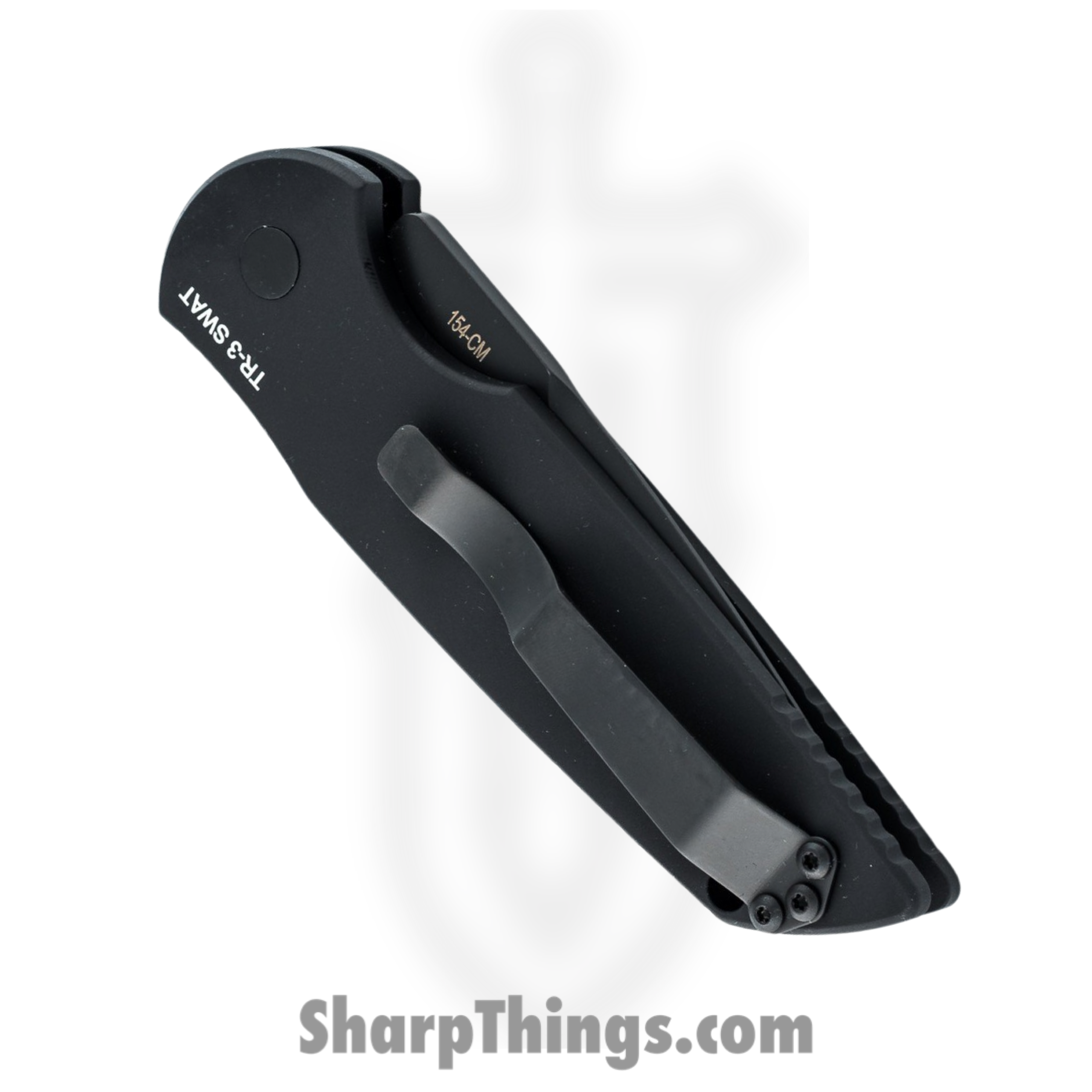 ProTech - TR-3 SWAT Operator - TR3 Operator - Automatic Knife - 154CM Black Clip Point - 6061-T6 Aluminum - Black - Image 4