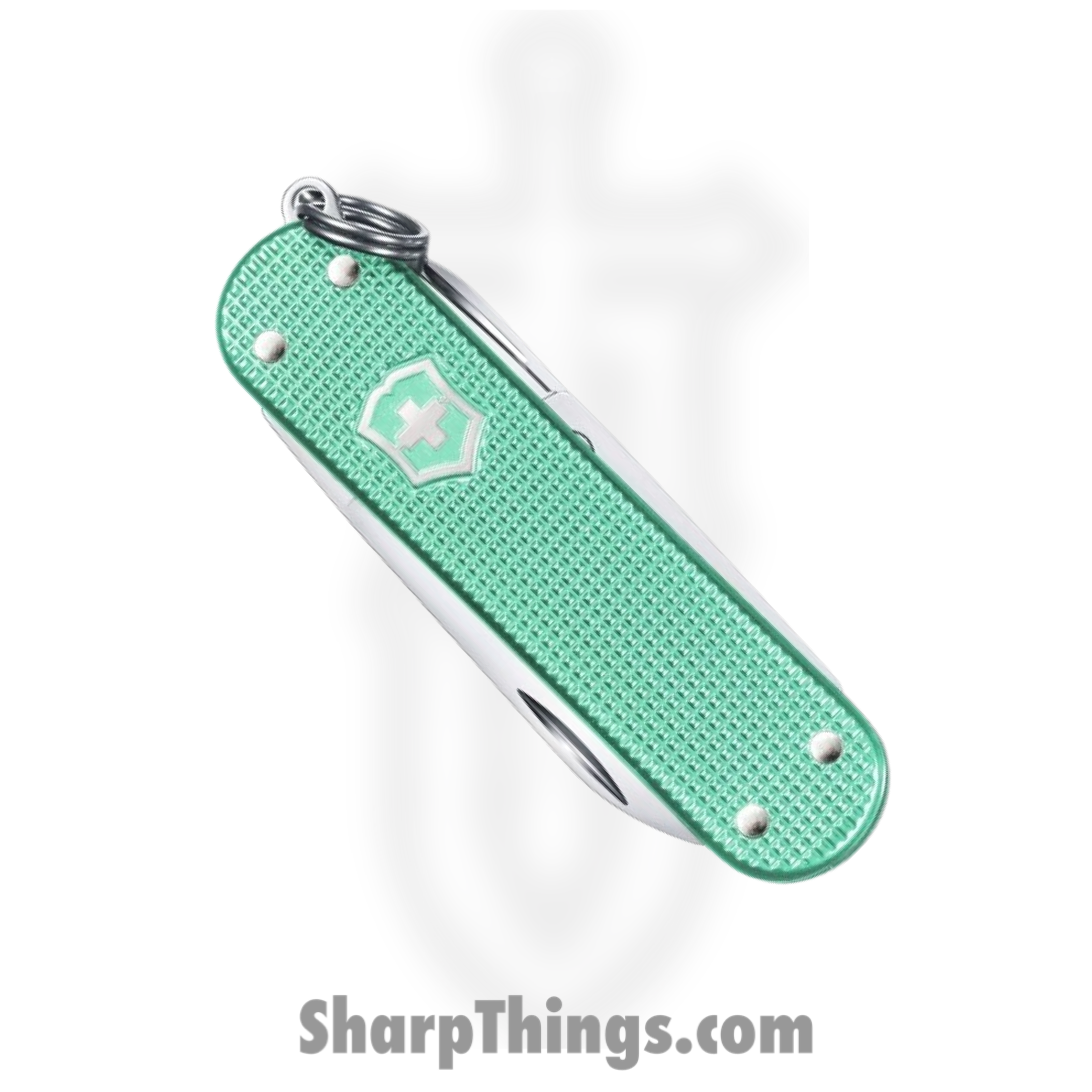 Victorinox - VN06221221G - Classic SD - Folding Knife - Stainless Polished Multi - Alox - Minty Mint - Image 2