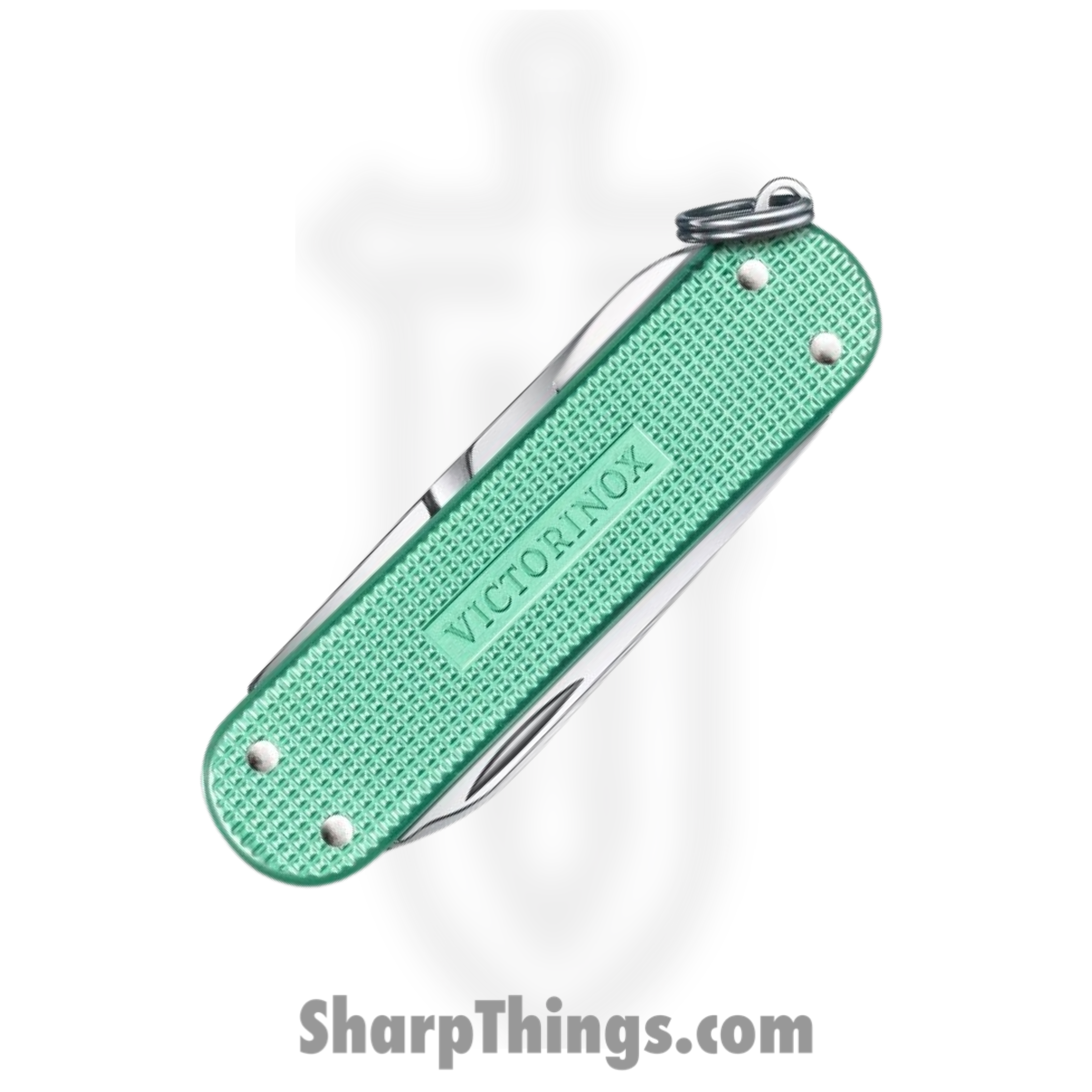 Victorinox - VN06221221G - Classic SD - Folding Knife - Stainless Polished Multi - Alox - Minty Mint - Image 3