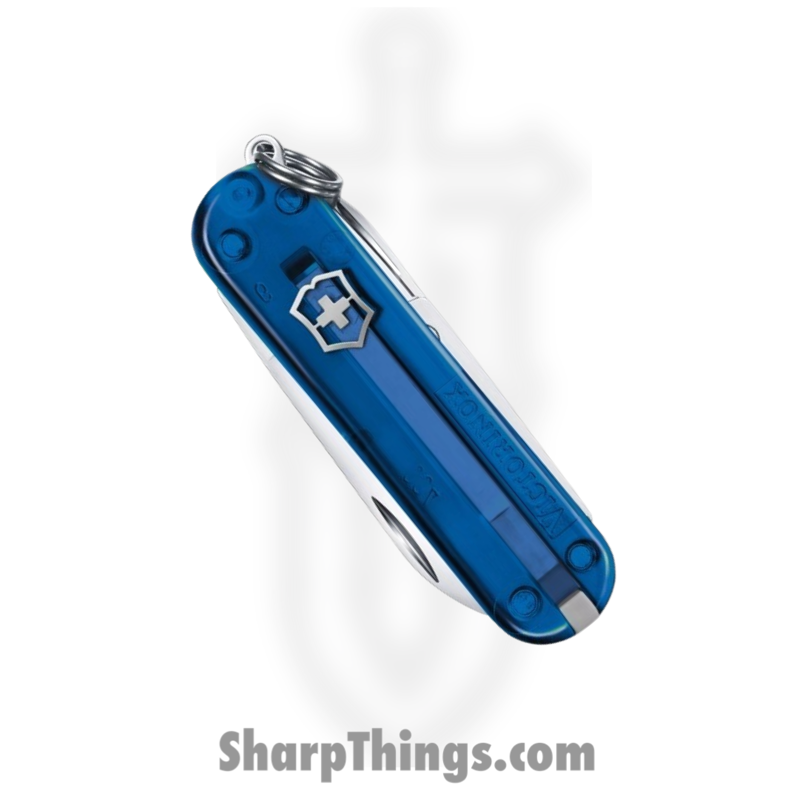 Victorinox - VN06223T2G - Classic SD Transparent - Folding Knife - Stainless Polished Multi - ABS/Celidor - Deep Ocean - Image 2
