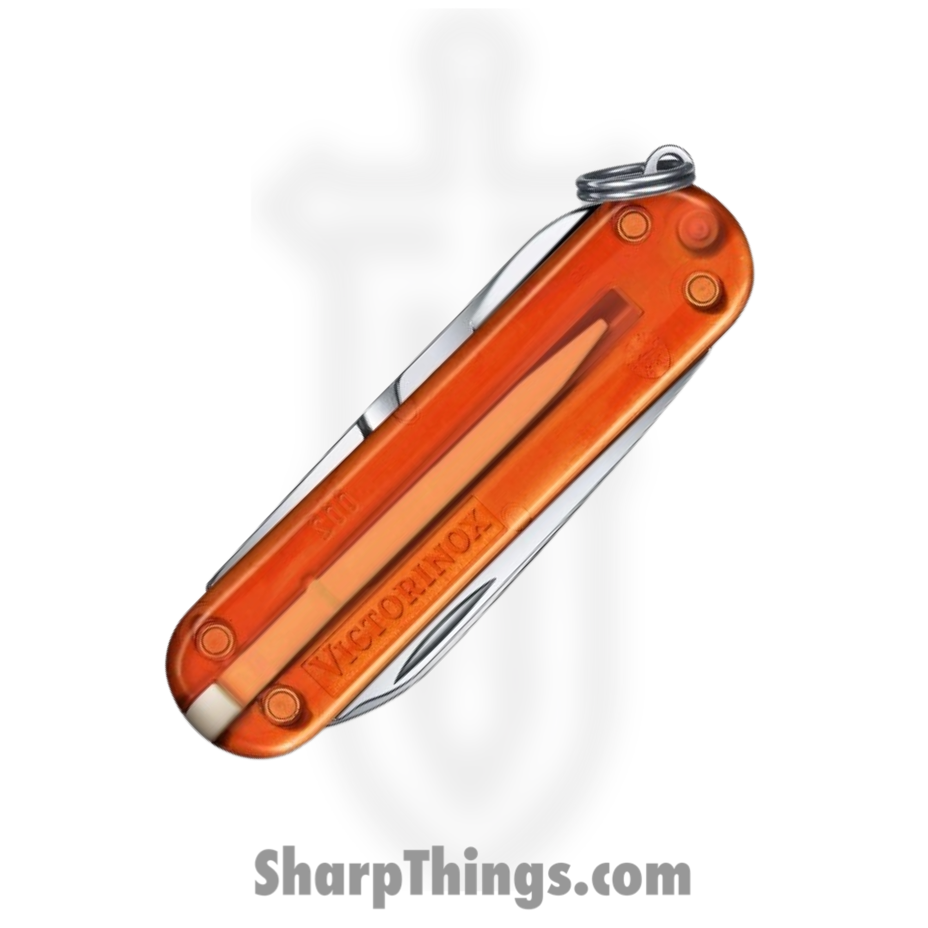 Victorinox - VN06223T82G - Classic SD Transparent - Folding Knife - Stainless Polished Multi Tool - ABS/Celidor - Fire Opal - Image 3