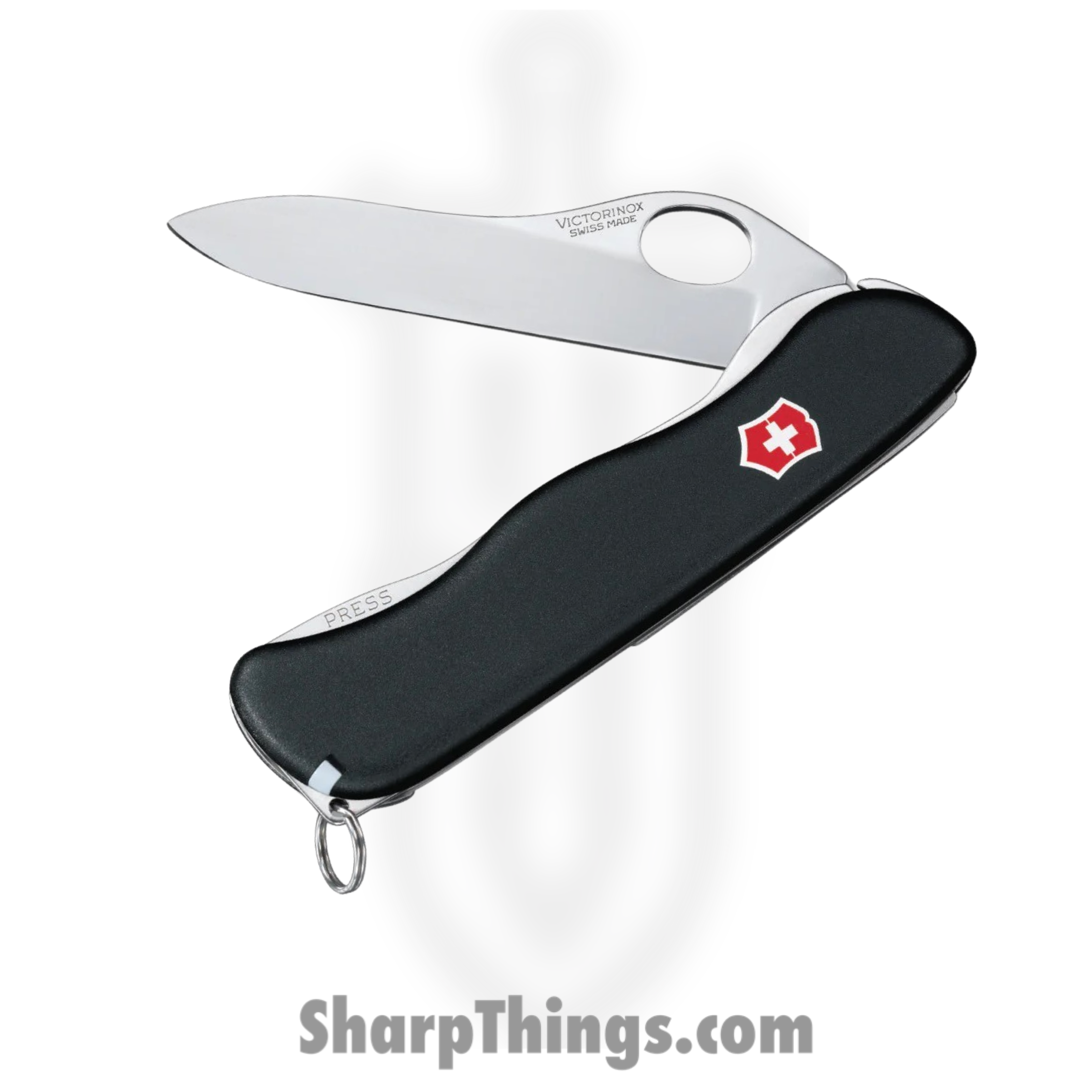 Victorinox - VN08413M3X2 - One Hand Sentinel - Folding Knife - Stainless Polished - ABS/Celidor - Black
