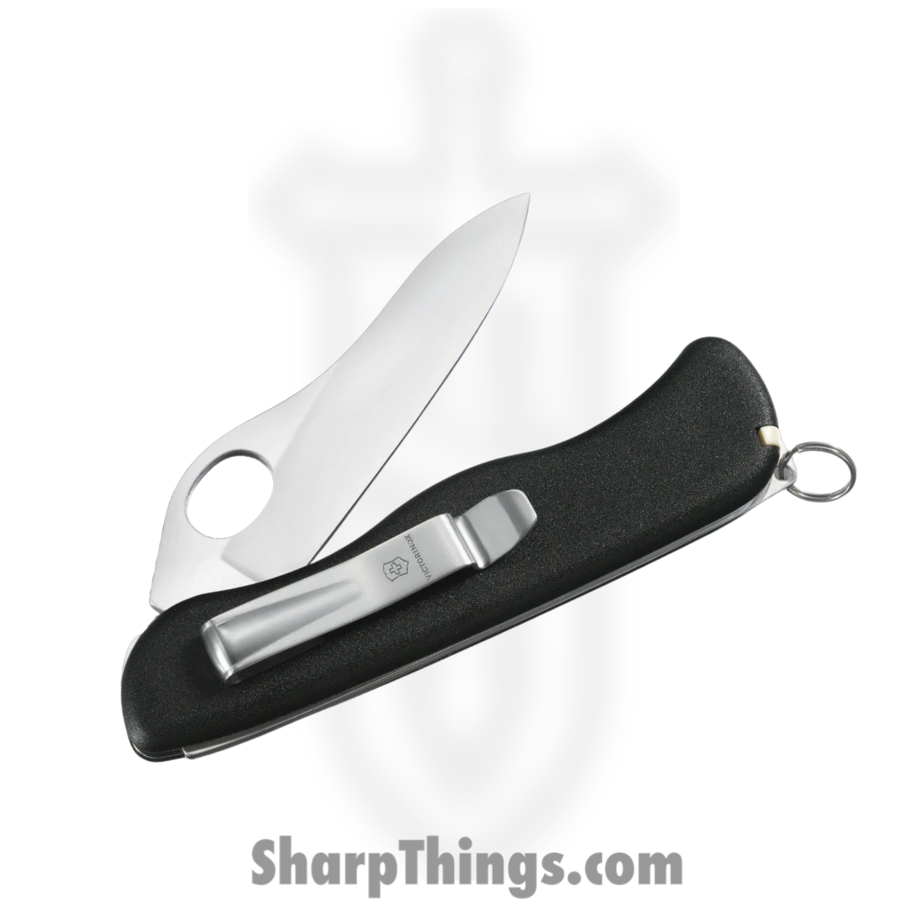 Victorinox - VN08413M3X2 - One Hand Sentinel - Folding Knife - Stainless Polished - ABS/Celidor - Black - Image 2