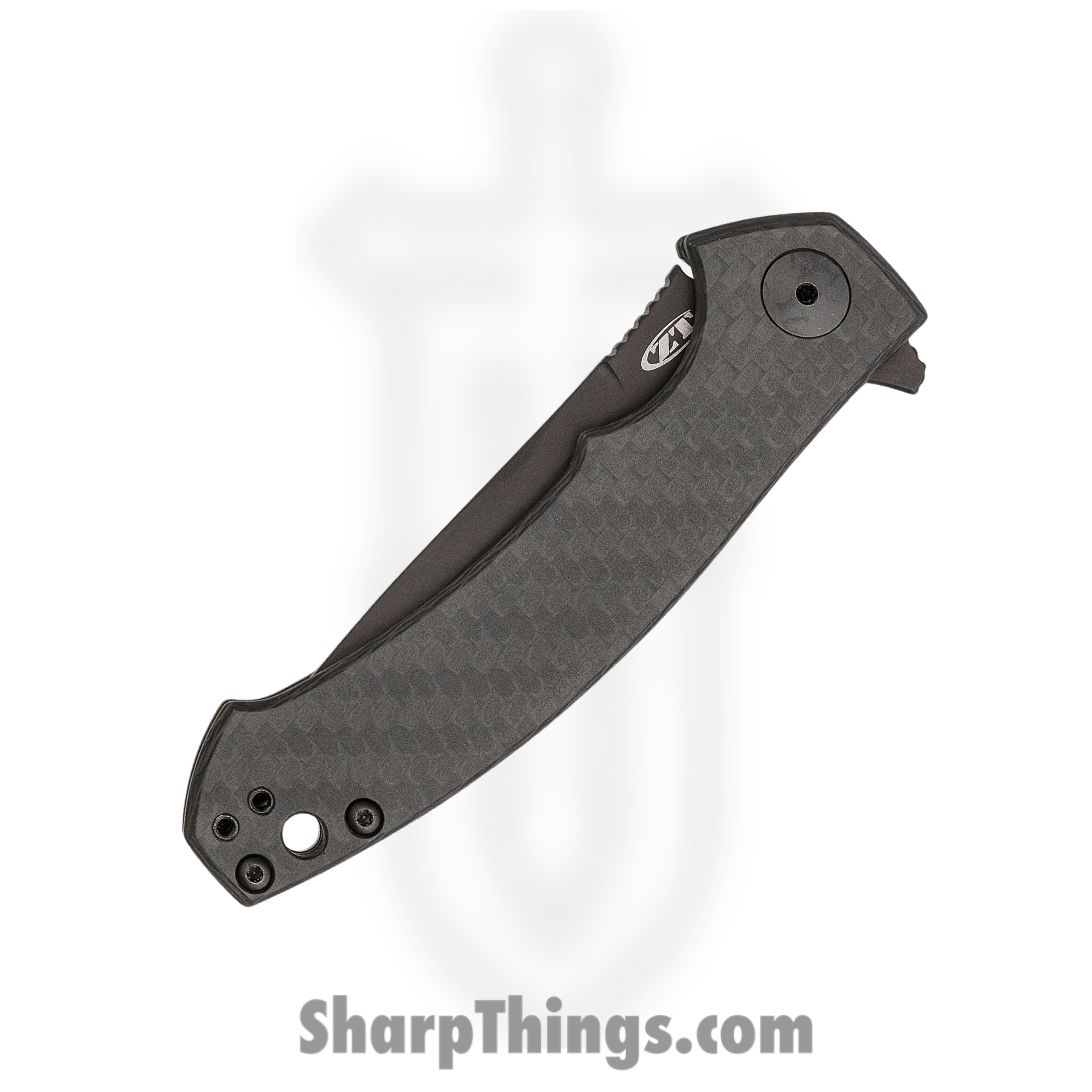 Zero Tolerance - ZT0450CF - Sinkevich - Folding Knife - CPM S35VN DLC Drop Point - Carbon Fiber with Titanium - Black - Image 2