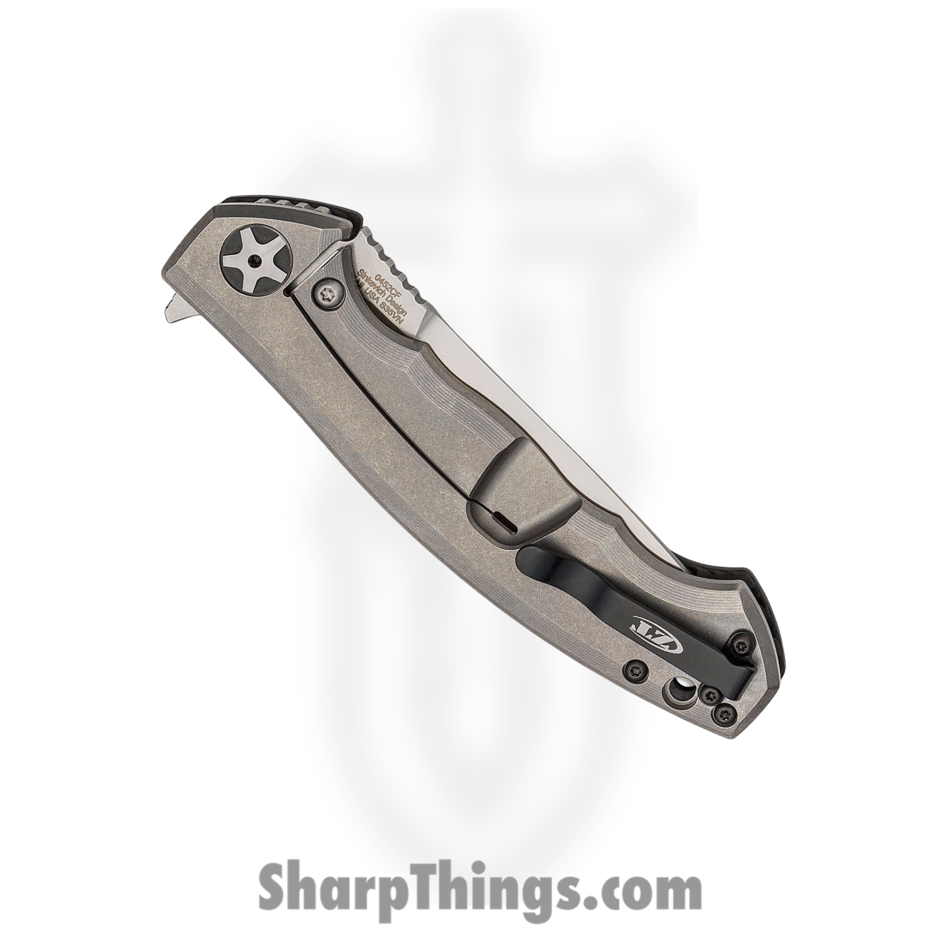 Zero Tolerance - ZT0452CF - Large Sinkevich - Folding Knife - S35VN Stonewash Drop Point - CF Front with Titanium - Black - Image 3