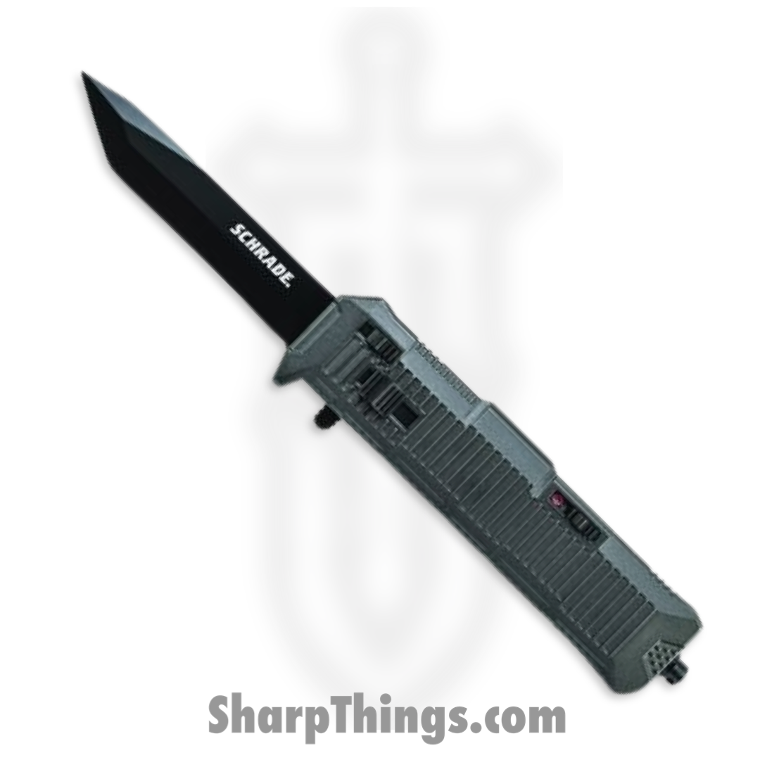 Schrade Knives - SCHOTF7BS - Extreme Survival - Assisted Open Knife - AUS-8 Blasted Drop Point - Aluminum - Black