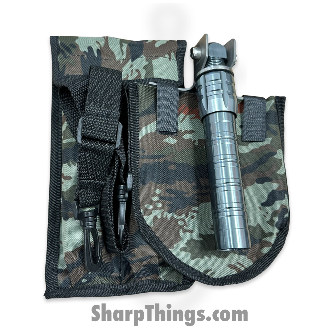 VOC - Maganese Folding Survival Shovel - Black Camo - Image 10