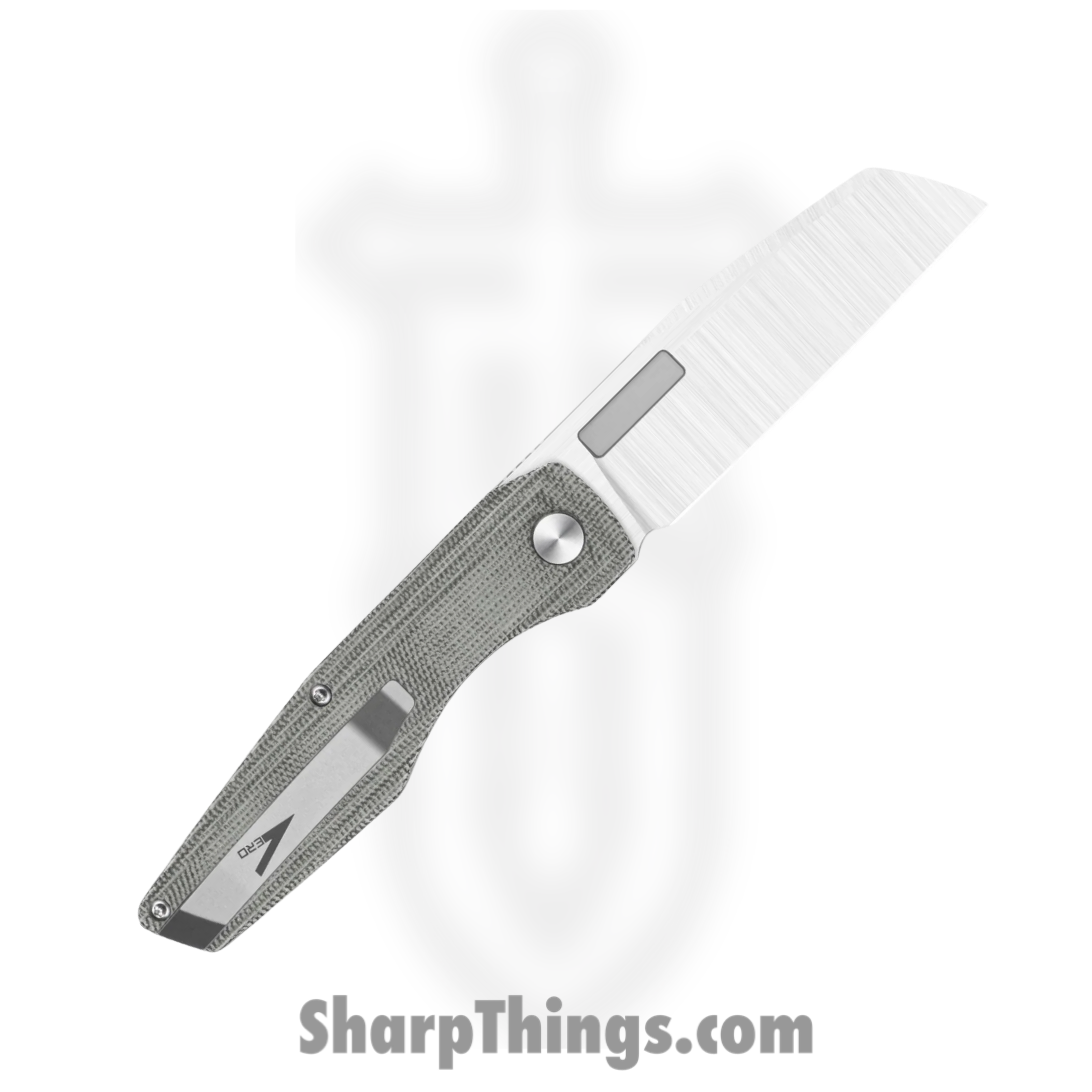 Vero Engineering - 040224A - Axon Liner Lock - Folding Knife - M390 Satin Sheepsfoot - Micarta - Black - Image 2