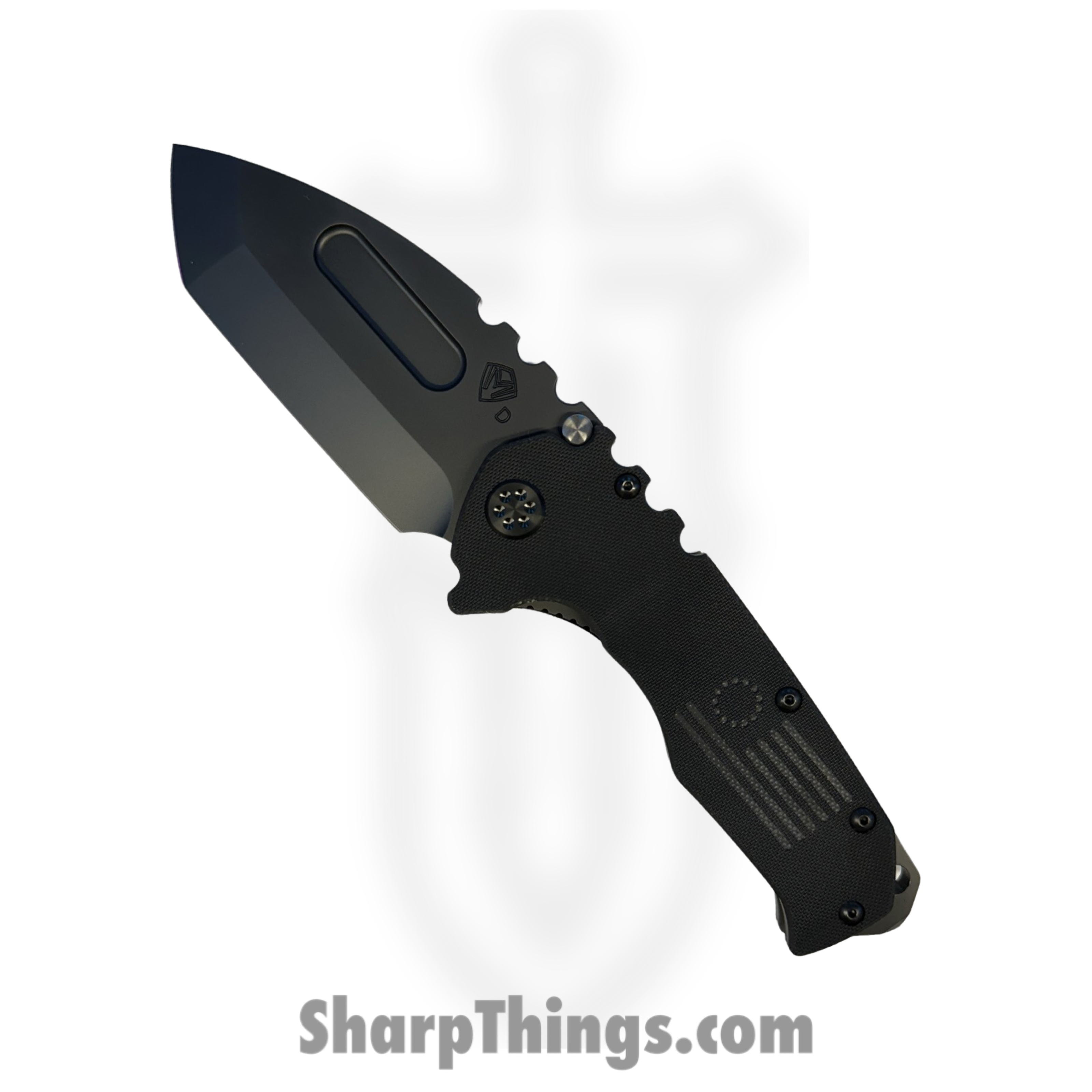 Medford Knife and Tool - 040424D - Scout M/P - Folding Knife - D2 DLC Tanto - G10 Black Hardware - Black
