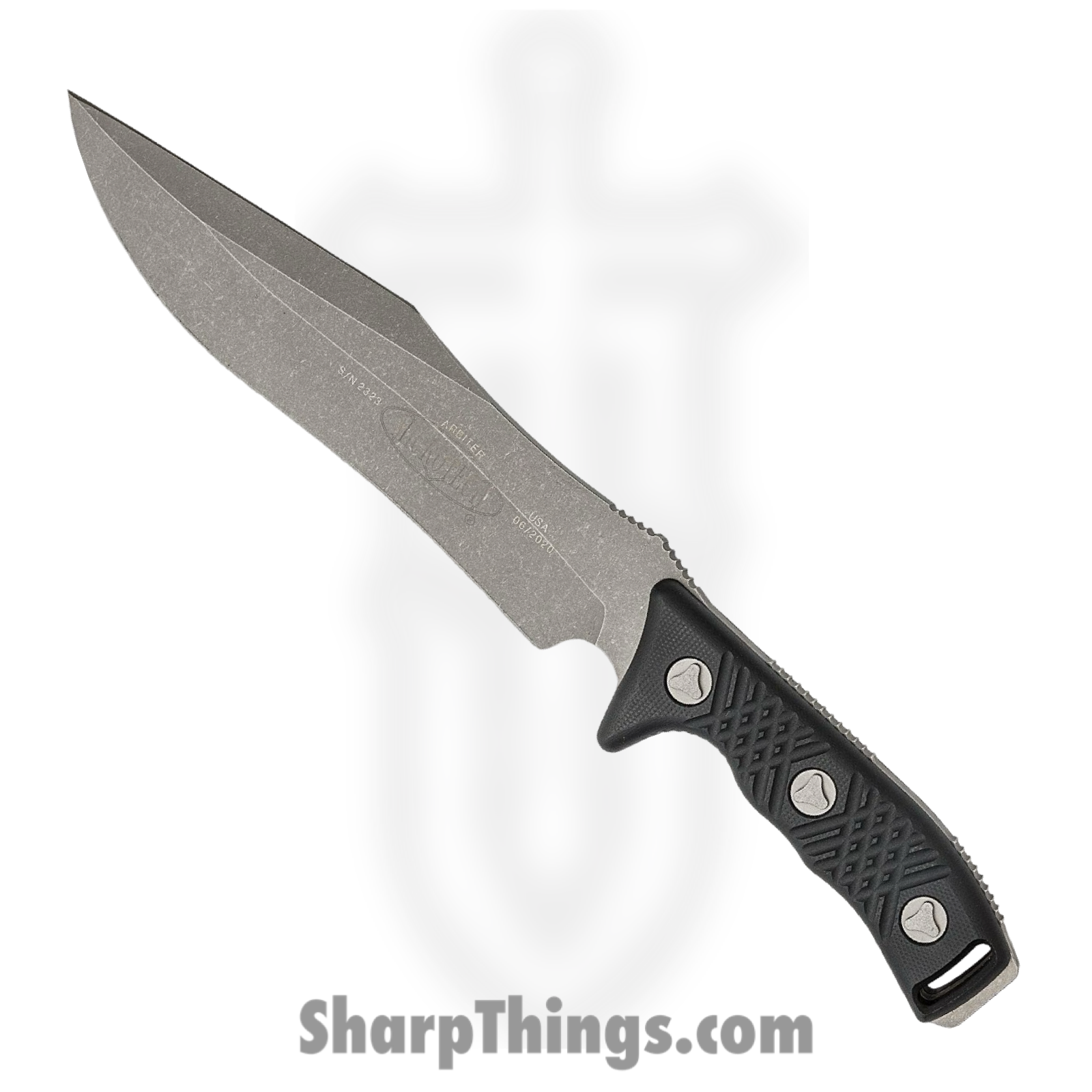 Microtech - 104-10AP - Arbiter - Fixed Blade Knife - Apocalyptic Clip Point - G10 FR4 - Black