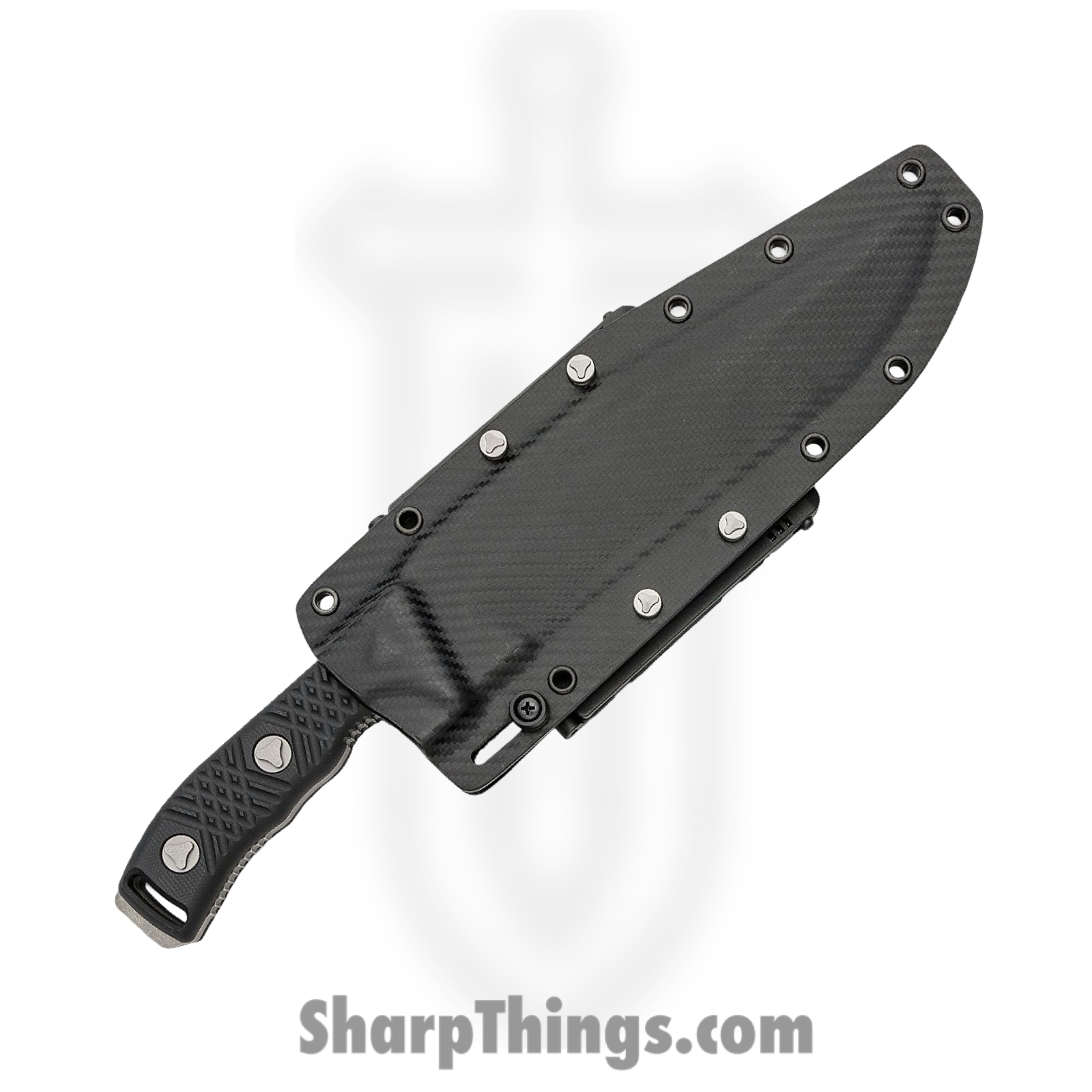 Microtech - 104-10AP - Arbiter - Fixed Blade Knife - Apocalyptic Clip Point - G10 FR4 - Black - Image 3