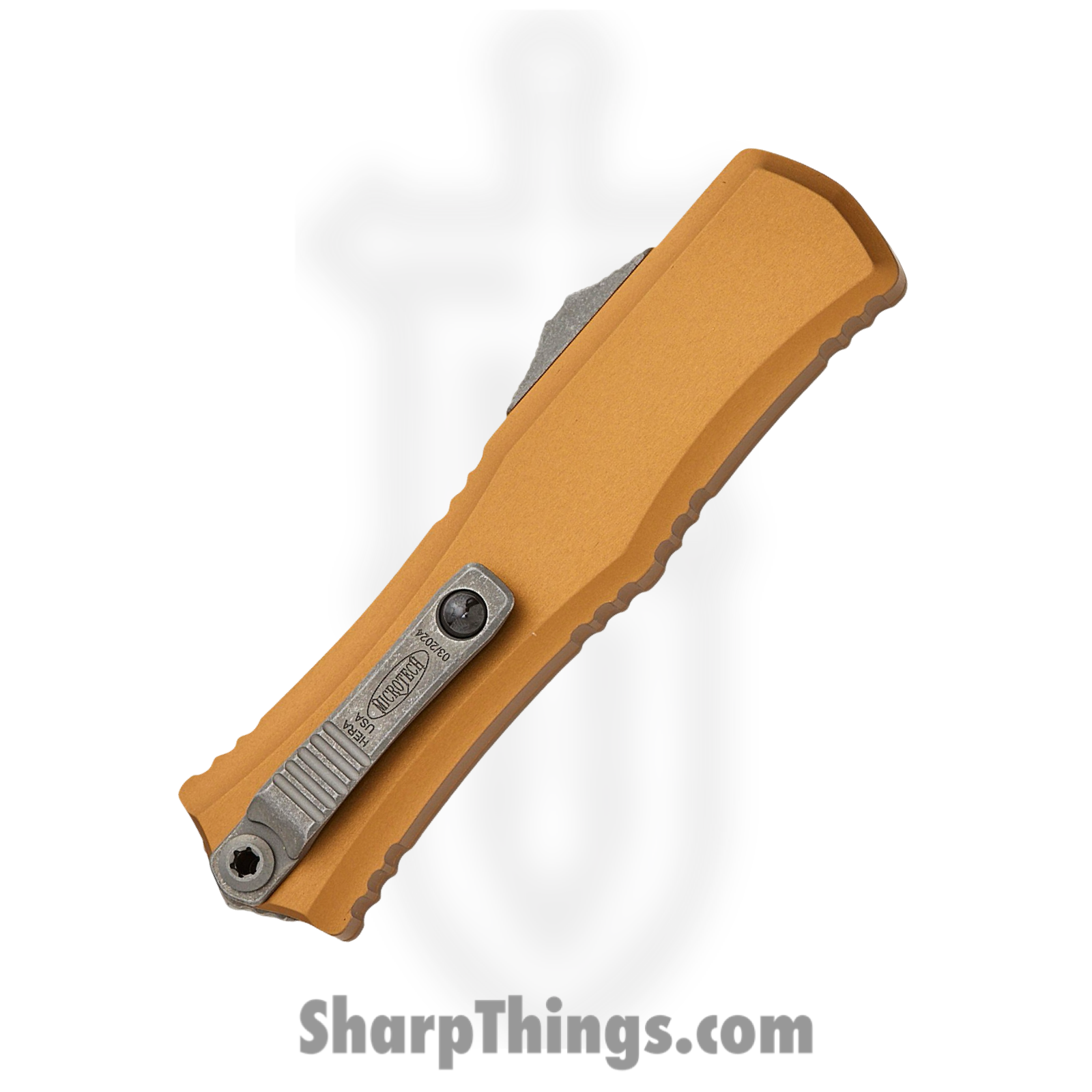 Microtech - 1701M-10APTA - Mini Hera II - OTF Auto - M390MK Apocalyptic Bayonet - Aluminum - Tan - Image 4