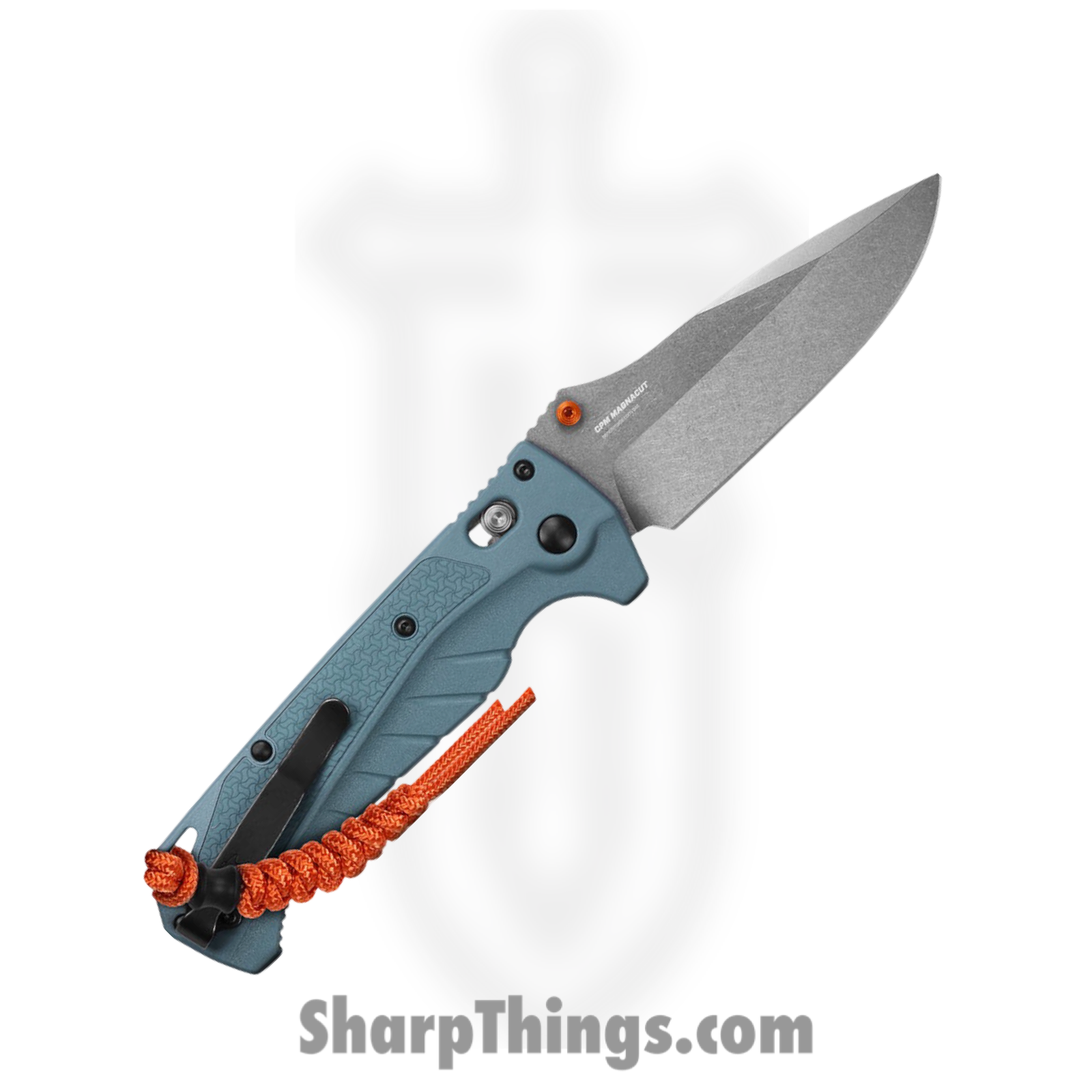 Benchmade - 18060 - Adira - Folding Knife - CPM MagnaCut Stonewash Drop Point - Santoprene - Depth Blue - Image 2