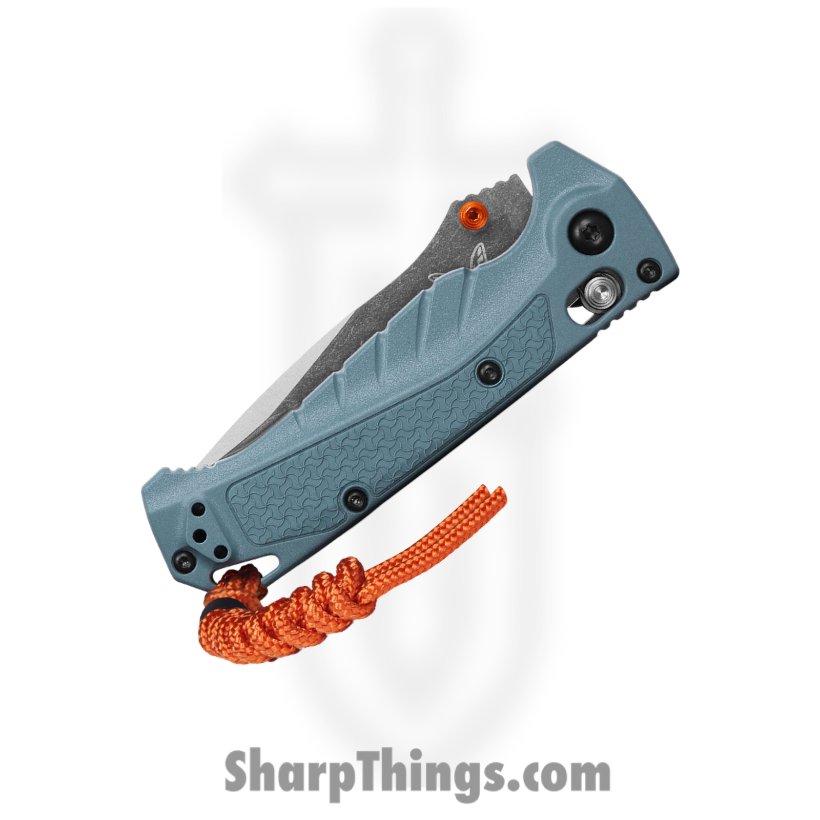 Benchmade - 18065 - Mini Adira - Folding Knife - CPM MagnaCut Stonewash Drop Point - Santoprene - Depth Blue - Image 3