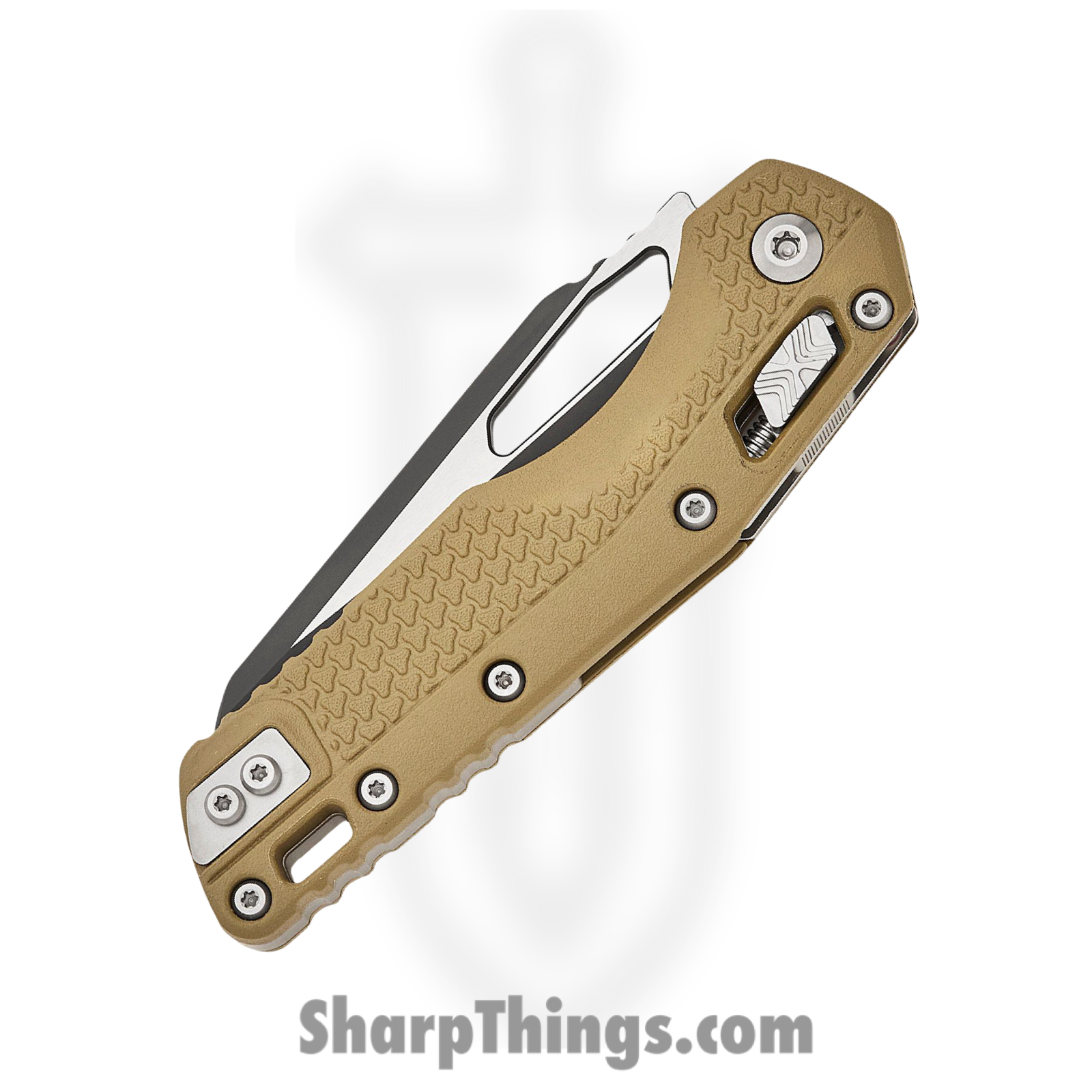 Microtech - 210T-1PMOD - MSI RAM-LOK S/E - Folding Knife - M390MK Black Modified Sheepsfoot - Injection Molded Polymer - OD Green - Image 3