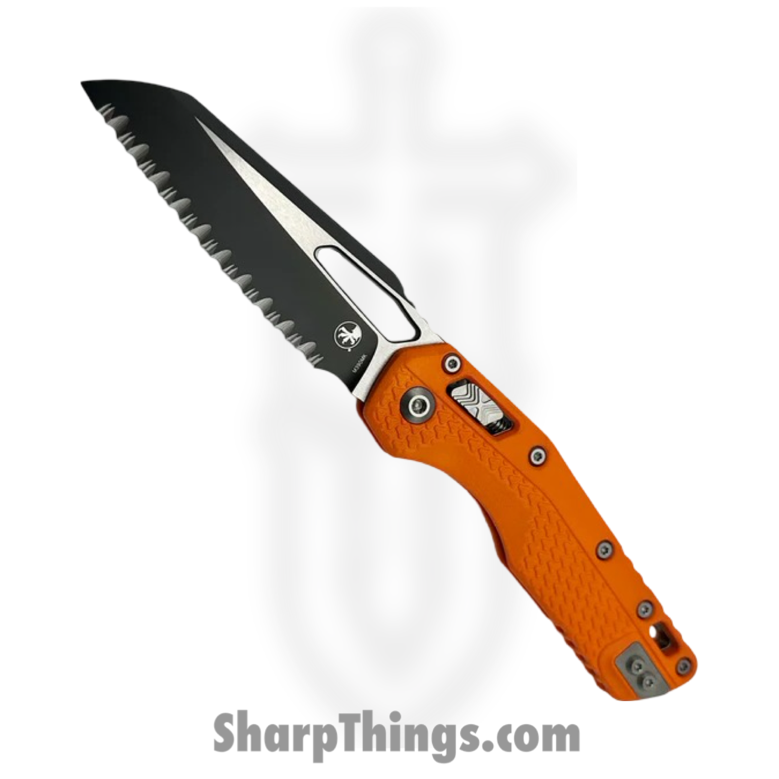 Microtech - 210T-3PMOR - MSI Ram-Lok - Folding Knife - M390MK Black Modified Sheepsfoot - Injection Molded Polymer - Orange