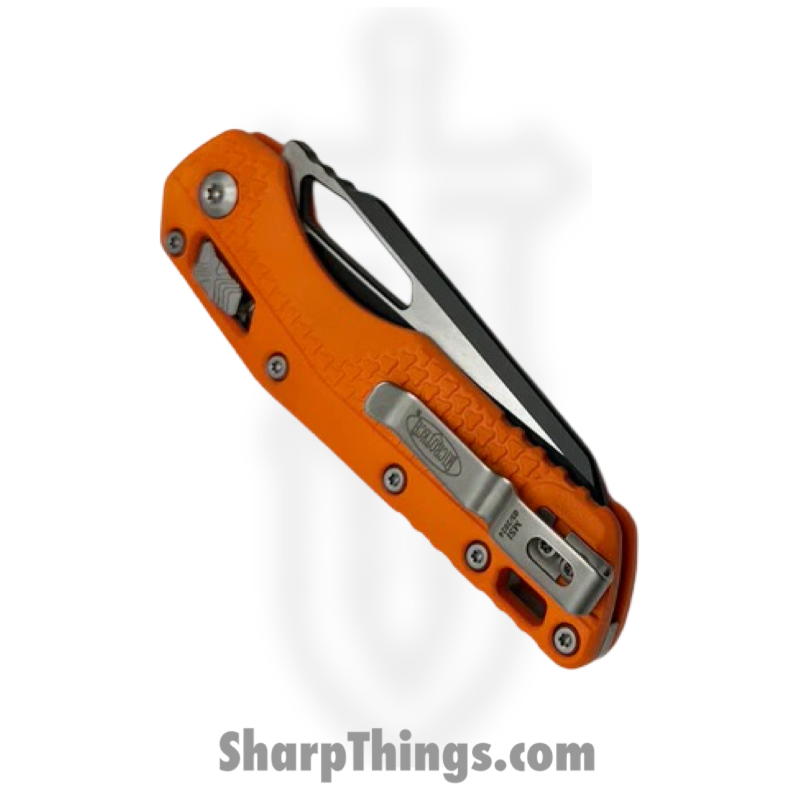 Microtech - 210T-3PMOR - MSI Ram-Lok - Folding Knife - M390MK Black Modified Sheepsfoot - Injection Molded Polymer - Orange - Image 4