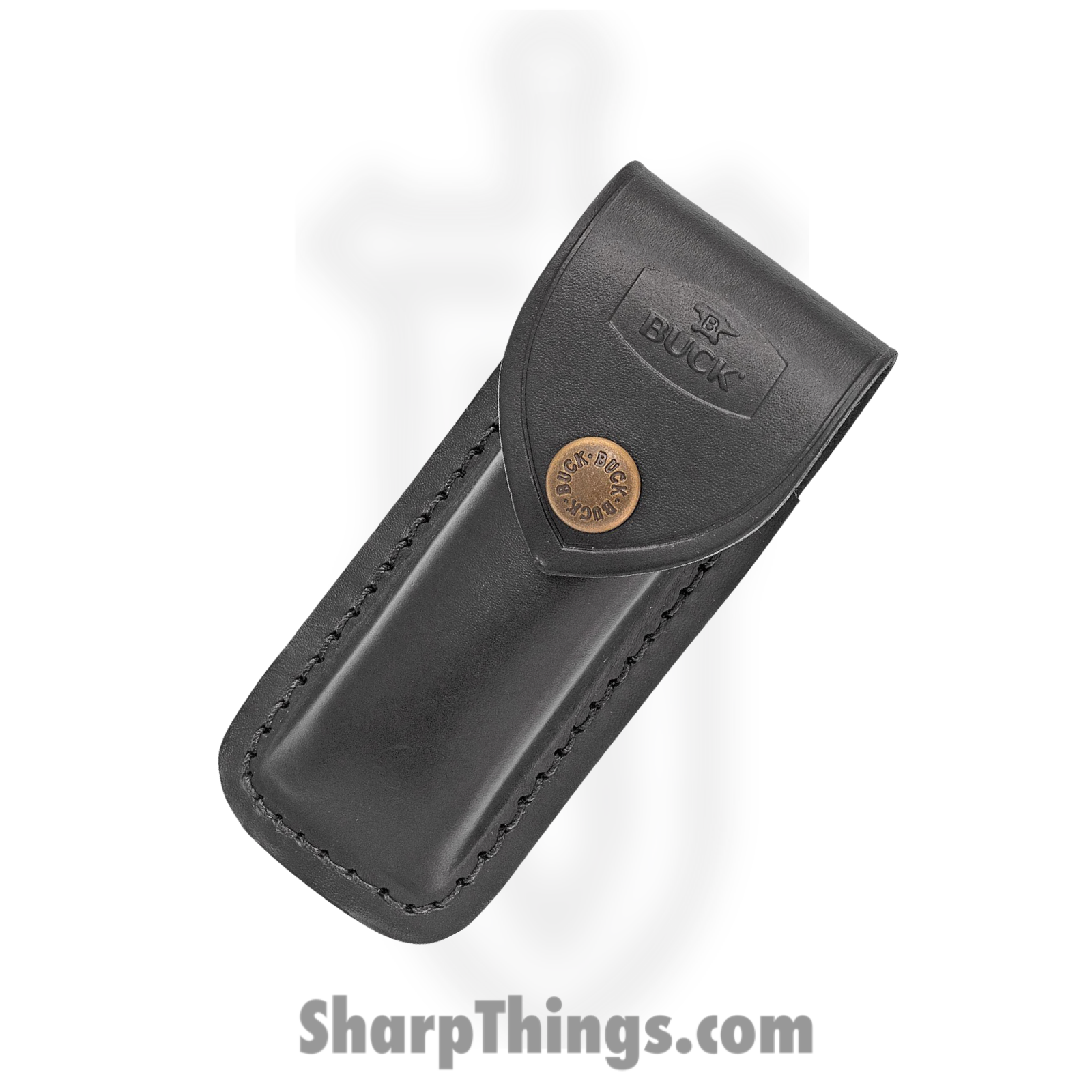 Buck - BU112FG - Ranger - Folding Knife - 420HC Stainless Satin Clip Point - Crelicam Ebony Wood with Brass Bolsters - Brown - Image 5
