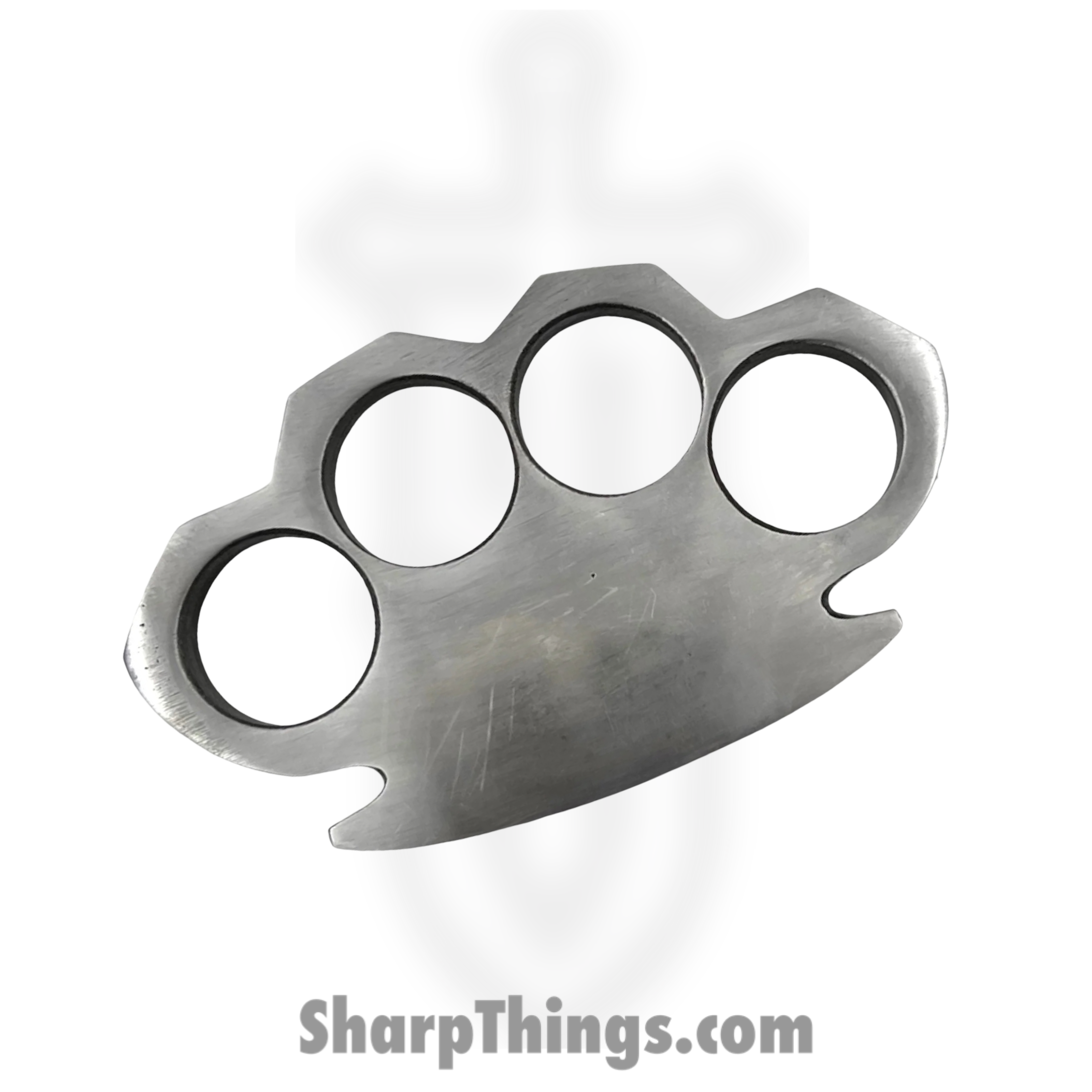 VOC - CI-300-P - Brass Knuckles - Solid Metal - Deep Silver