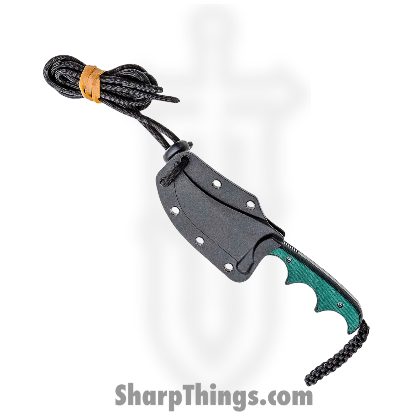 CRKT - 2379 - Minimalist Persian - Fixed Blade Knife - 8Cr13MoV Bead Blast Persian - Polished Resin Infused Fiber - Green - Image 3