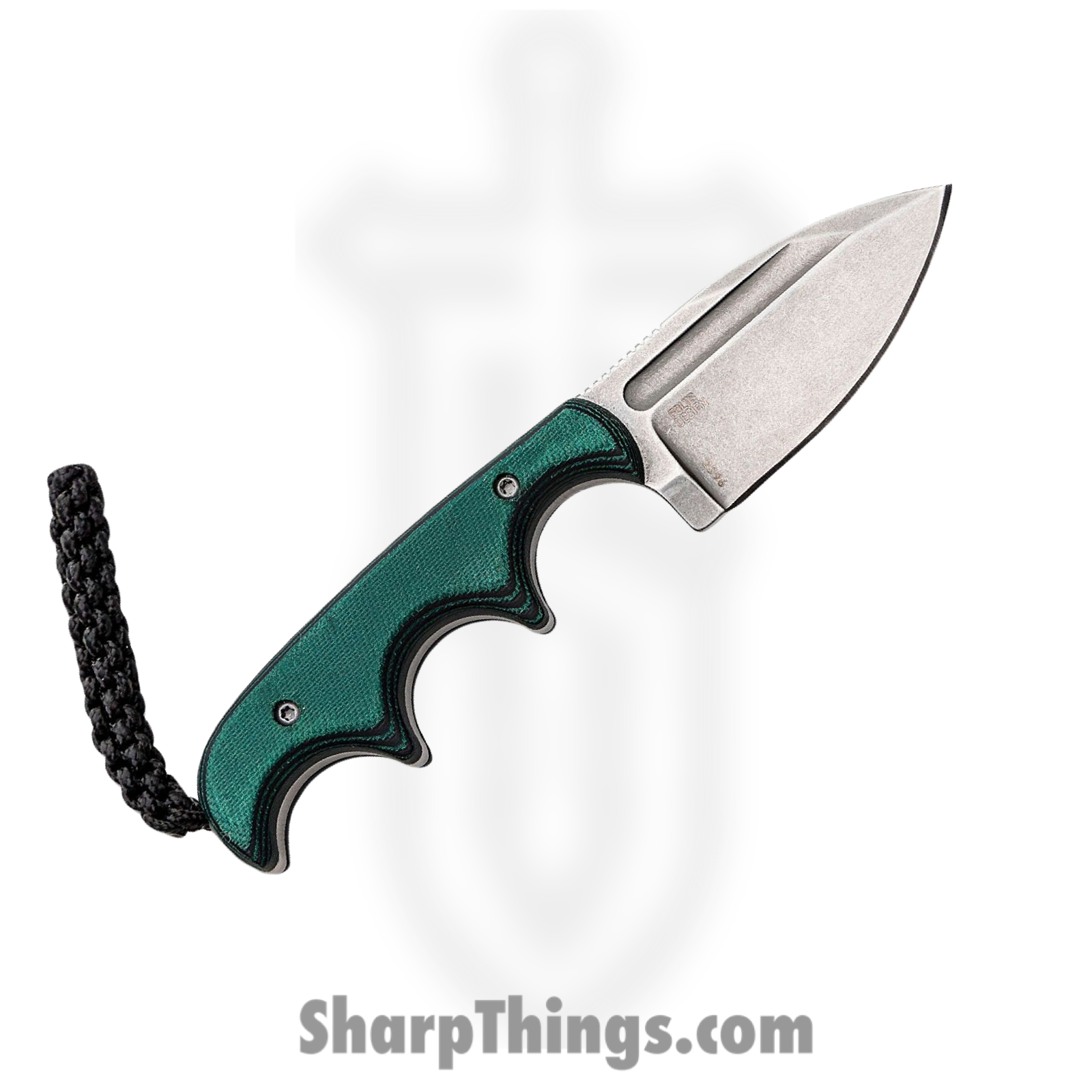 CRKT - 2396 - Folts Minimalist - Fixed Blade Knife - 8Cr13MoV Stonewash Spear Point - Resin Infused Fiber - Green - Image 2