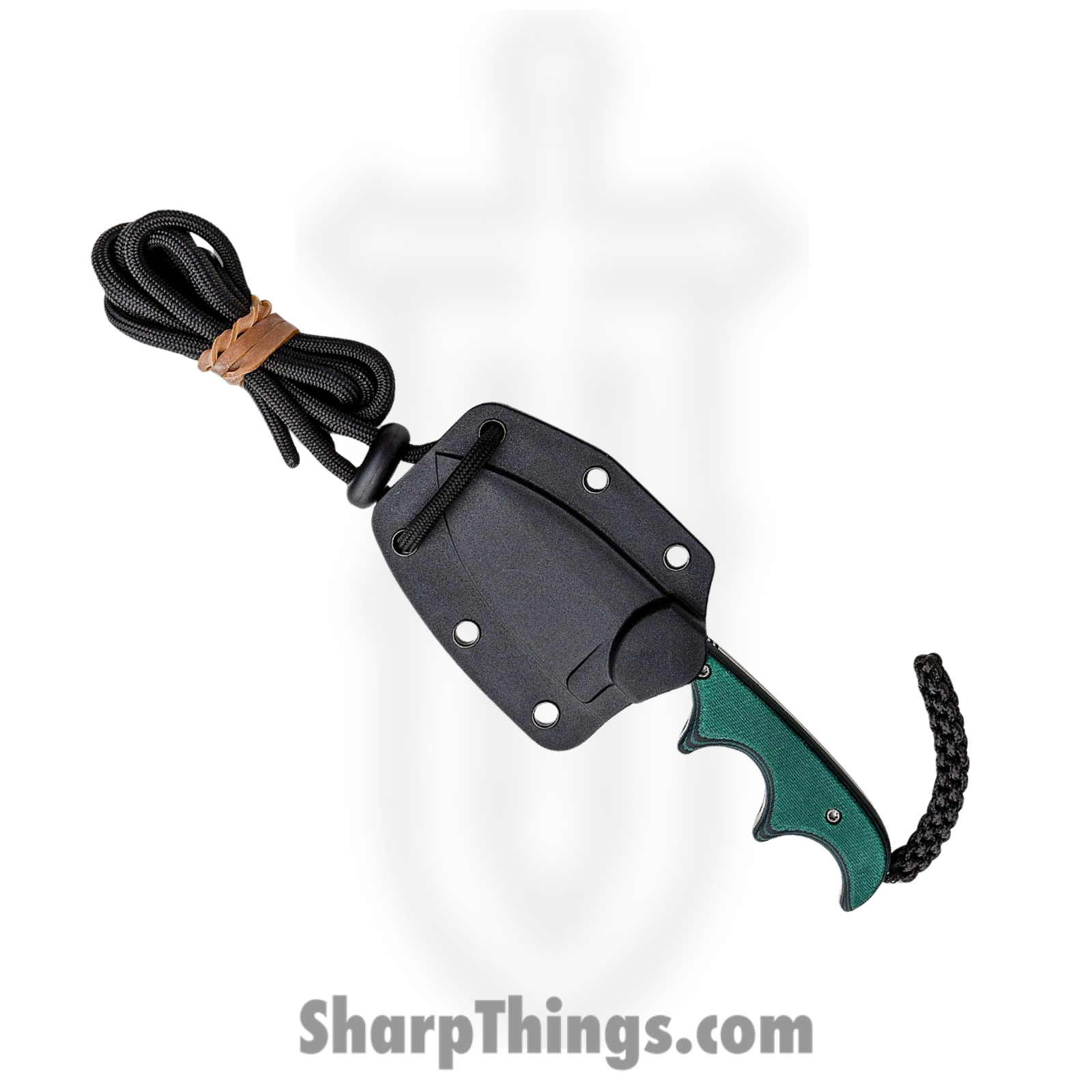 CRKT - 2396 - Folts Minimalist - Fixed Blade Knife - 8Cr13MoV Stonewash Spear Point - Resin Infused Fiber - Green - Image 3