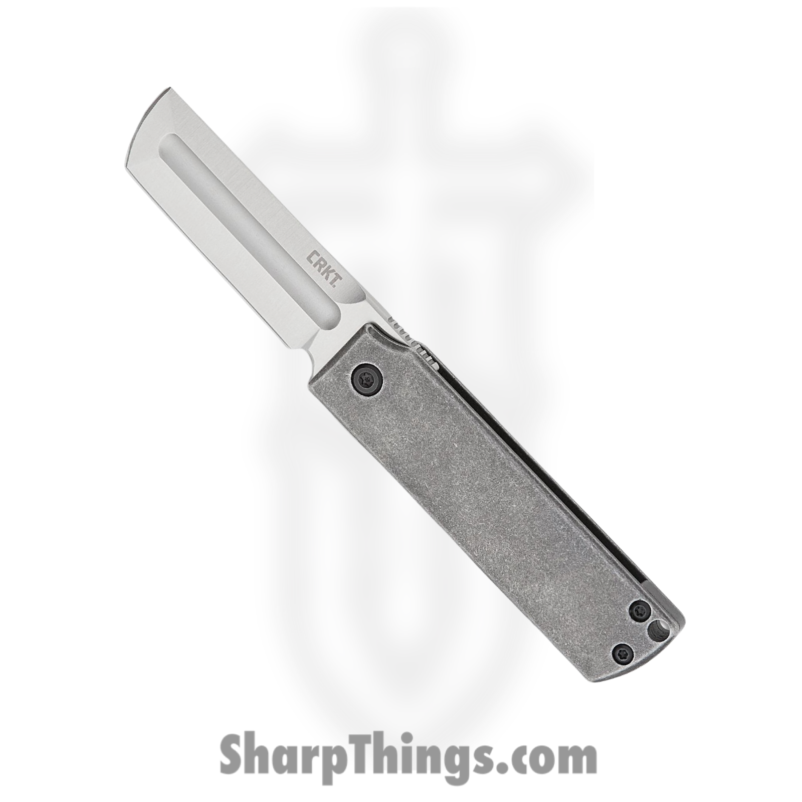 CRKT - 5915 - MinimalX™ - Folding Knife - Sandvik 12C27 Satin Modified Tanto - Dark Stonewashed Steel - Gray