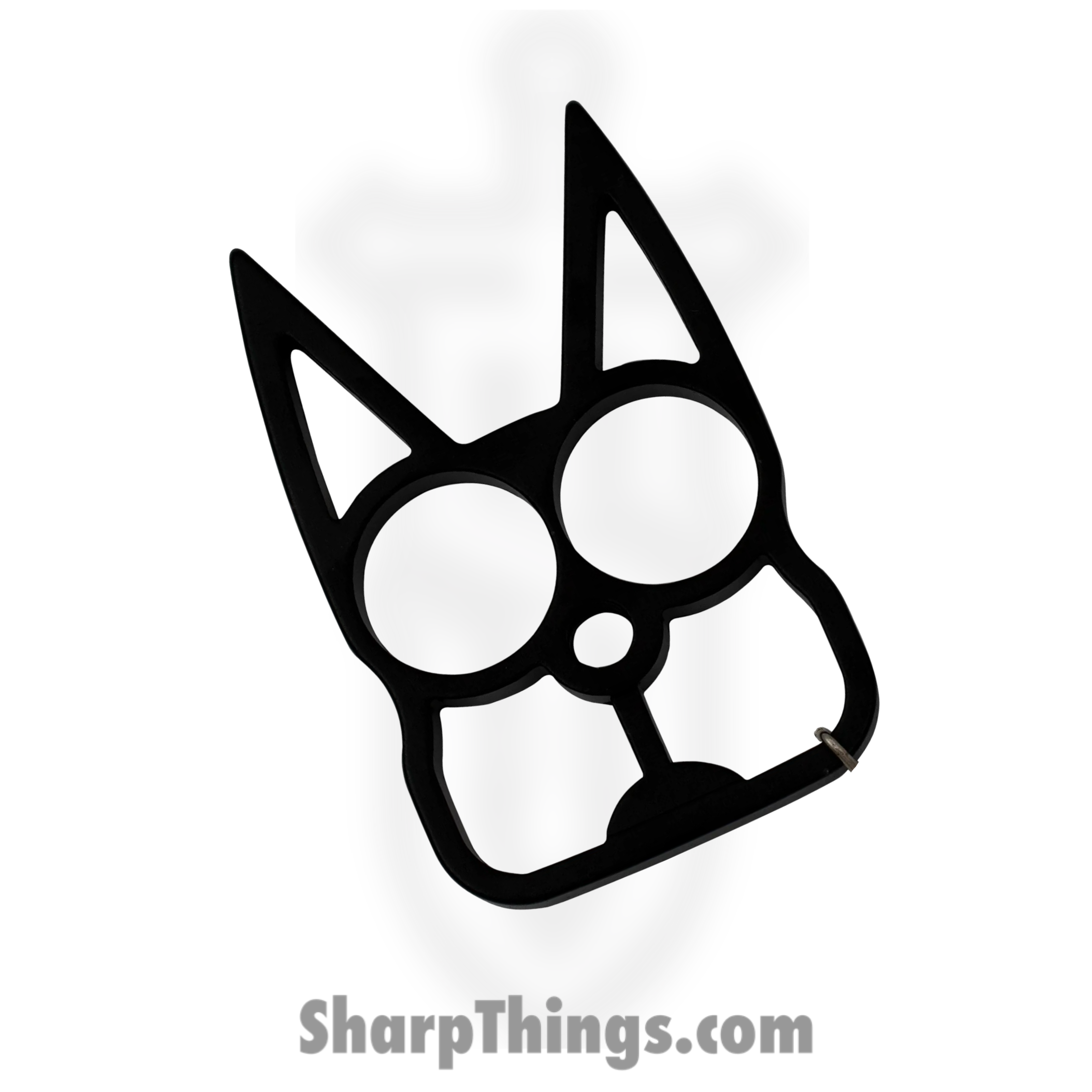 VOC - CT-009-BK - Cat Public Safety Keychain - Stainless Steel - Black