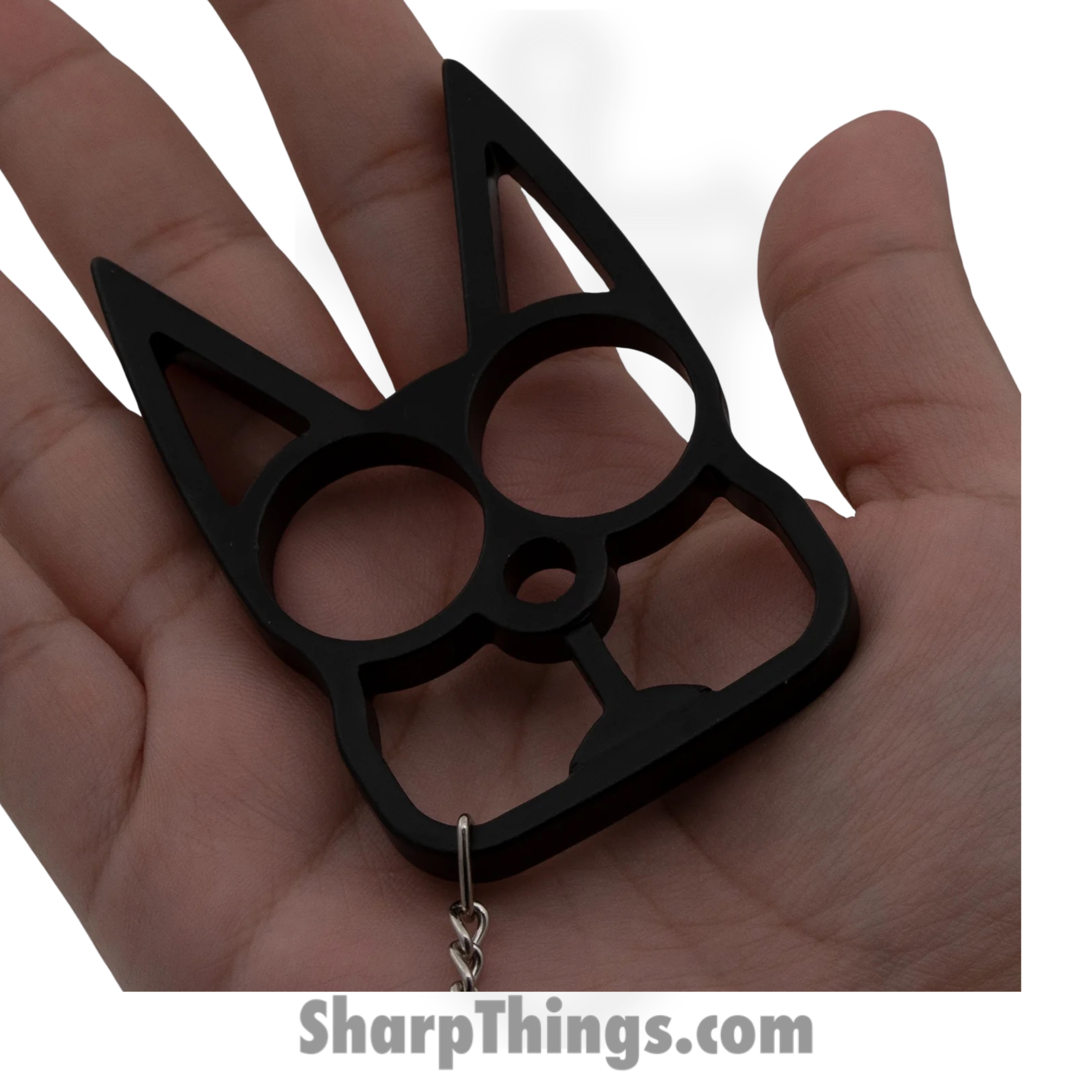 VOC - CT-009-BK - Cat Public Safety Keychain - Stainless Steel - Black - Image 3