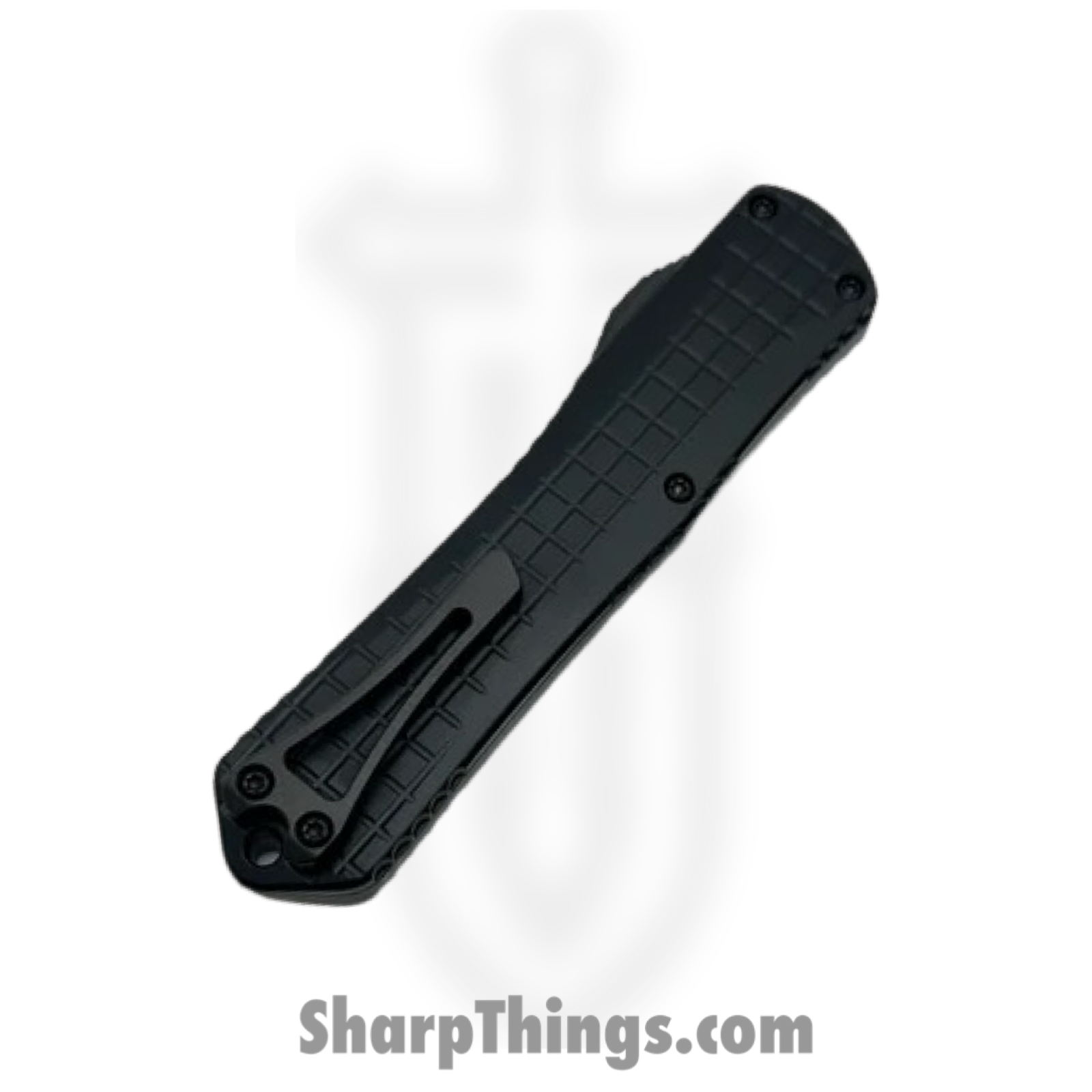 Heretic Knives - H032F-10A-T - Manticore X - OTF Auto - Magnacut Two Tone Black Dagger - Frag Aluminum - Black - Image 4