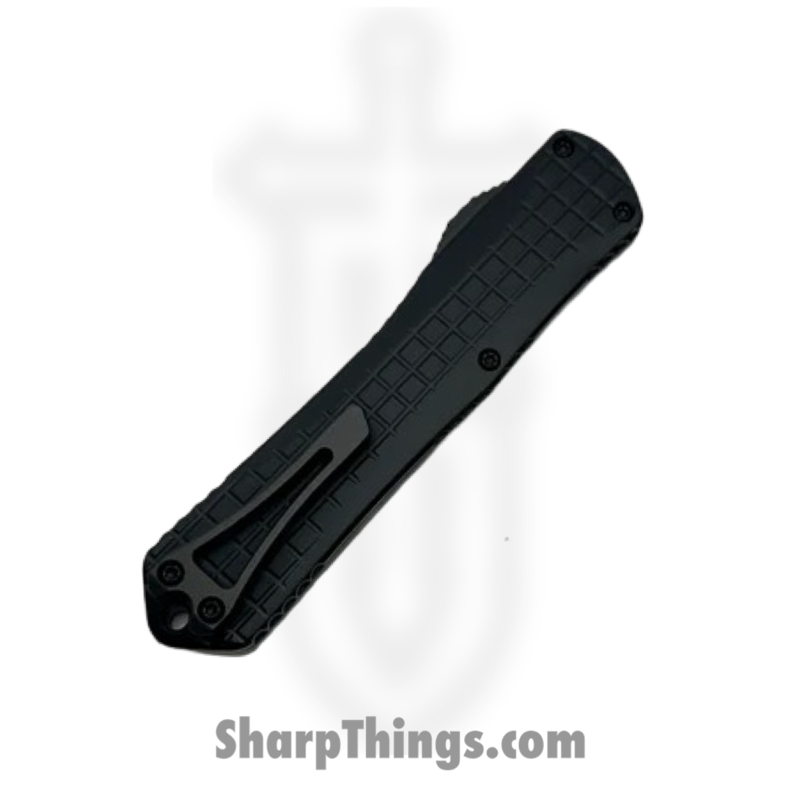 Heretic Knives - H032F-10C-T - Manticore X Full Serrated - OTF Auto - Magnacut Two Tone Black Dagger - Frag Aluminum - Black - Image 4